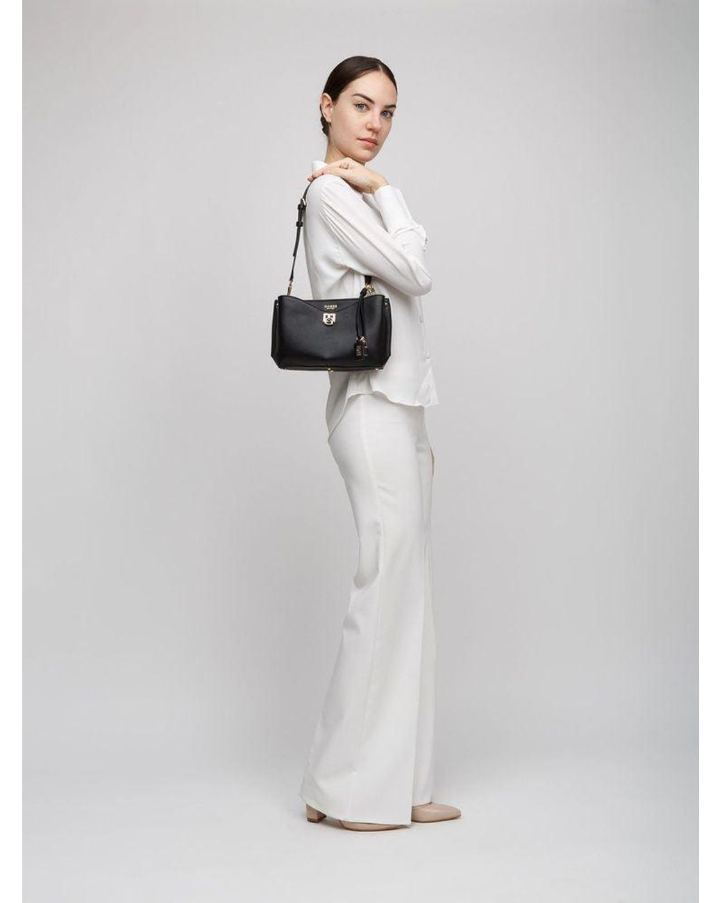 Guess White Guess Bianca Shoulder Bag
