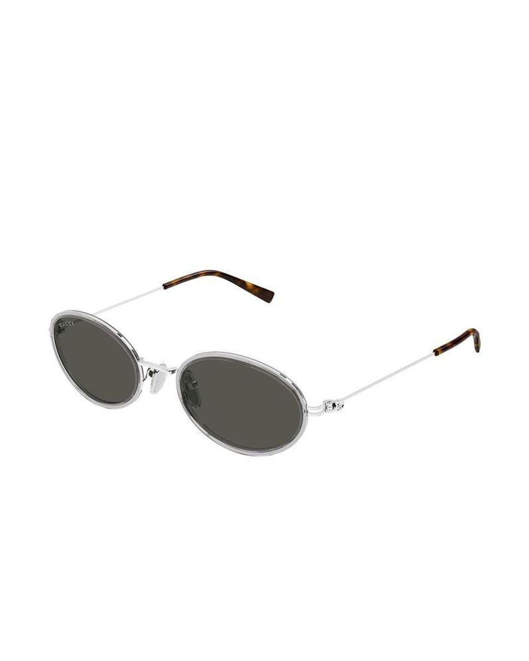 Gucci White Gucci Gg1980S Oval Injection Sunglasses