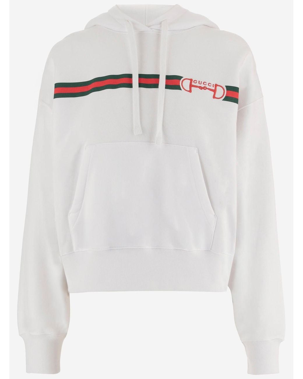 Gucci White Cotton Sweatshirt With Logo Print