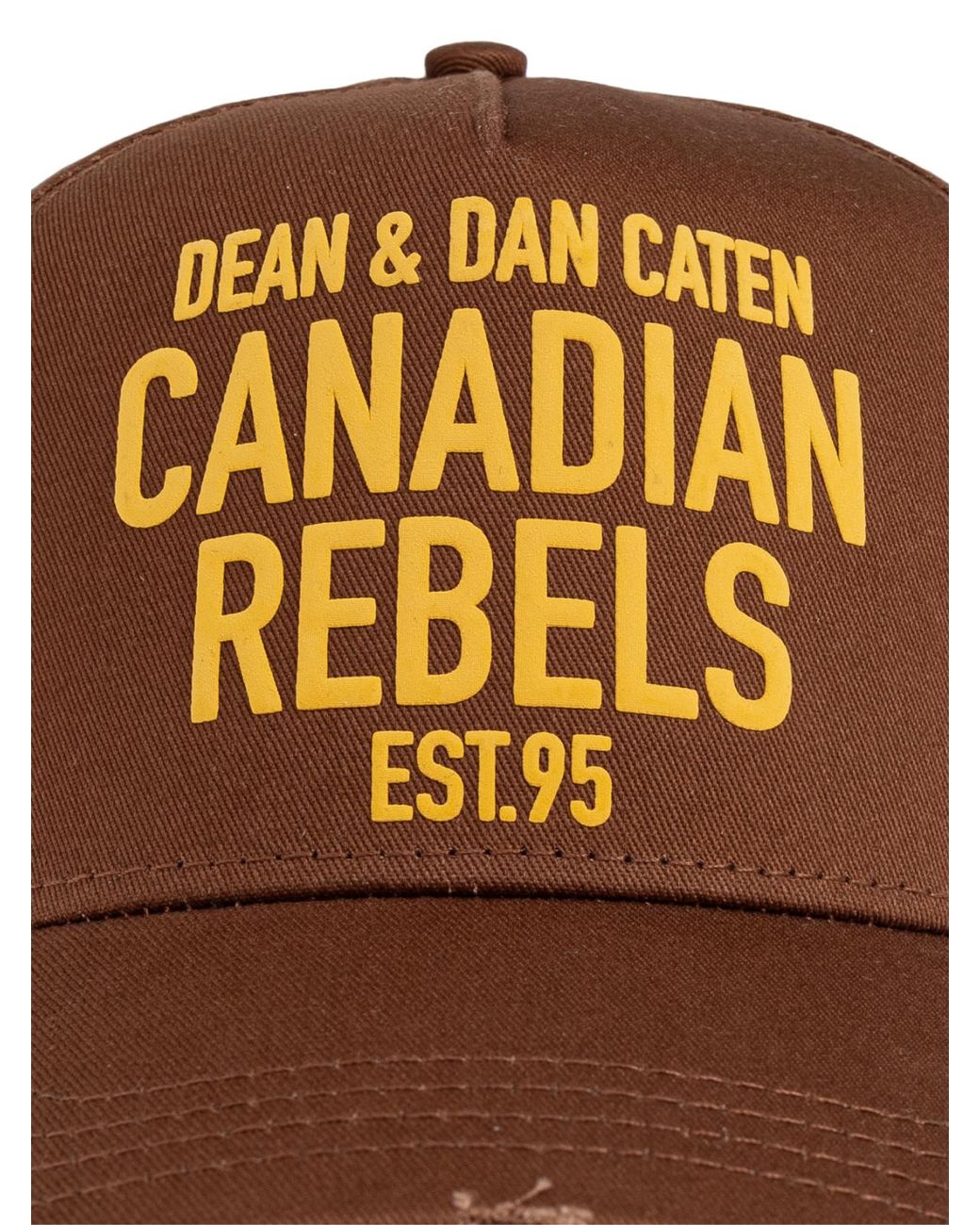 DSquared² Brown Canadian Rebels Logo Baseball Cap Accessories Beanies & Hats for men