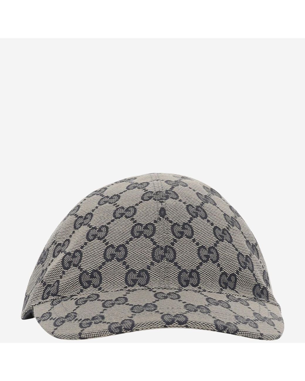 Gucci Gray Baseball Hat Gg Fabric Polyester for men
