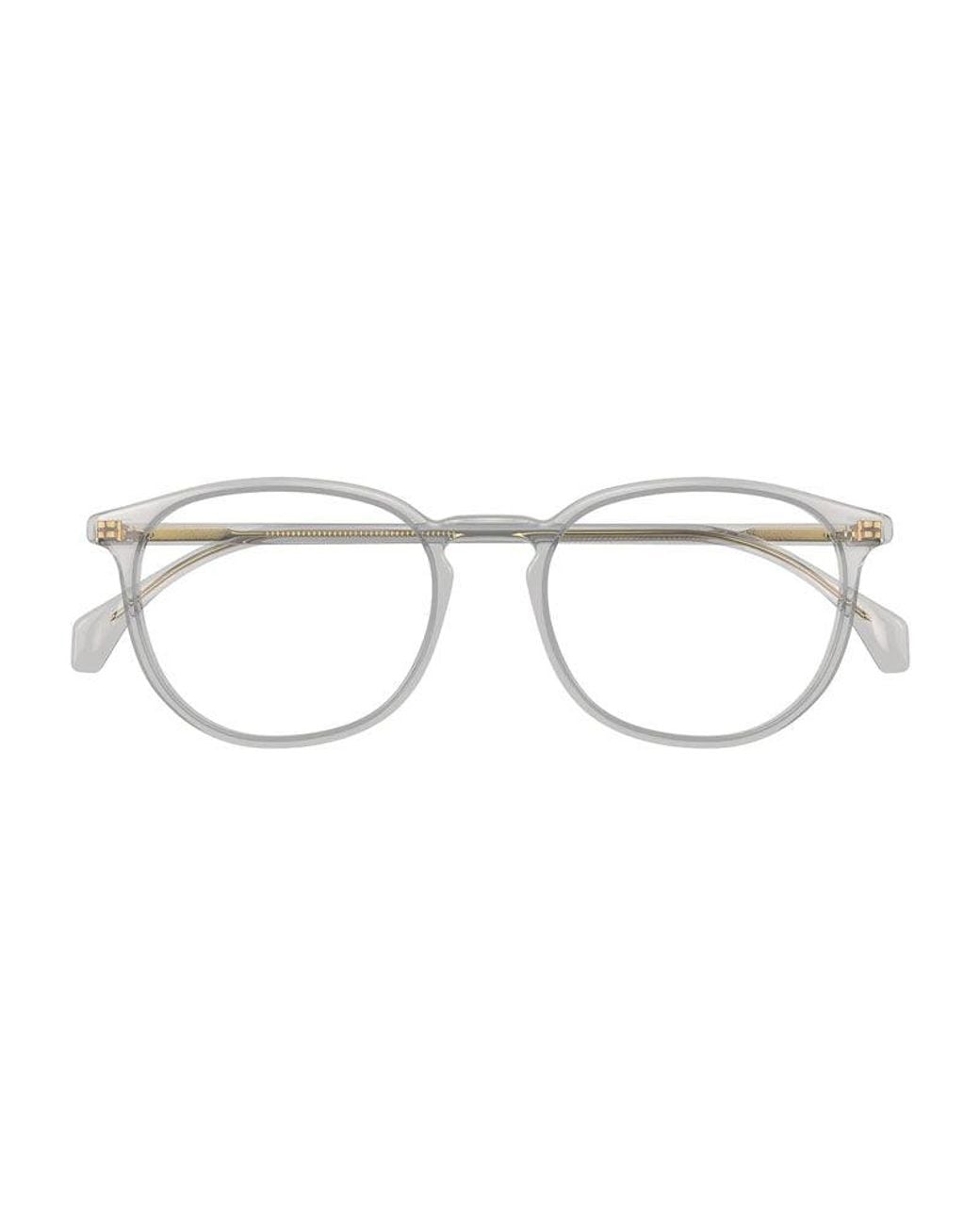 Gucci Metallic Gg Clear Demo Lens Eyeglasses for men