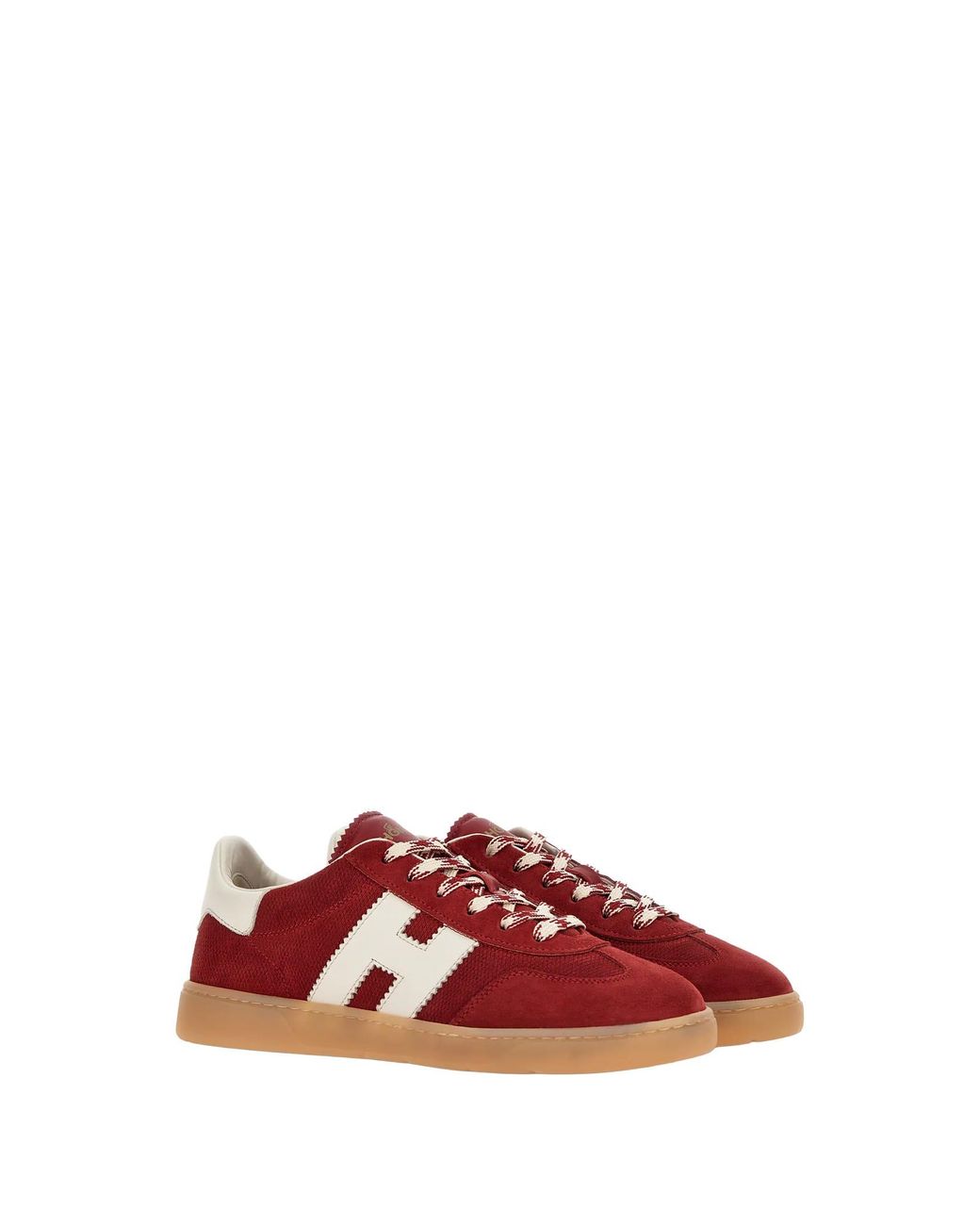 Hogan Red Sneakers Leather