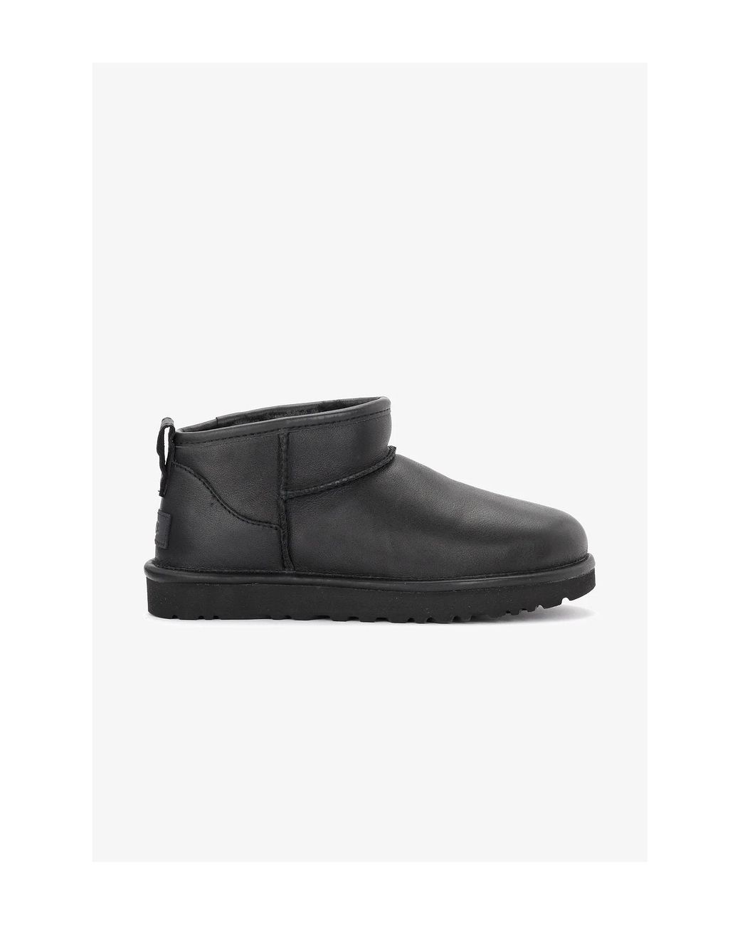 UGG Black Classic Ultra Mini Boots in White Lyst