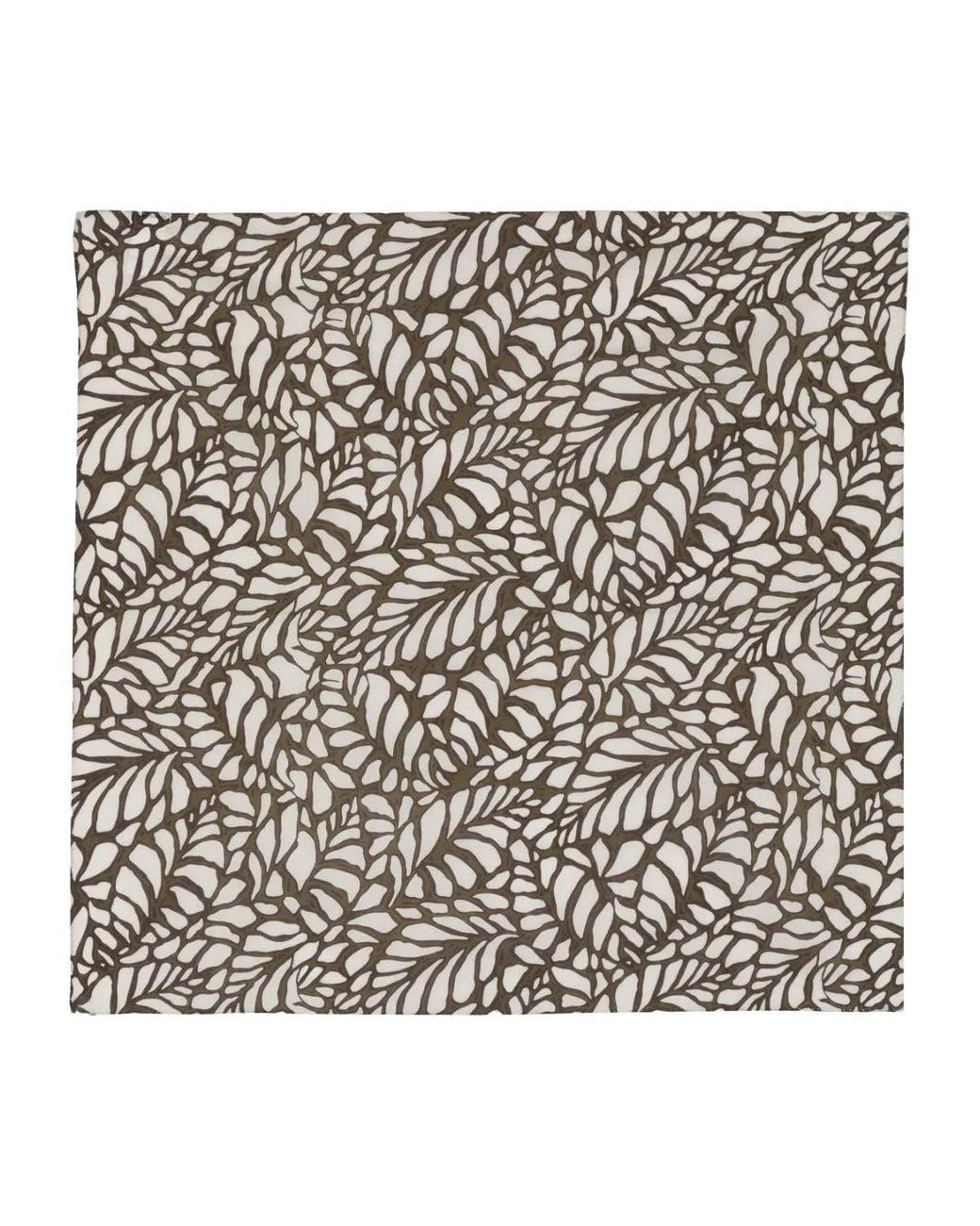 Brunello Cucinelli Black All-Over Botanical Print Scarf