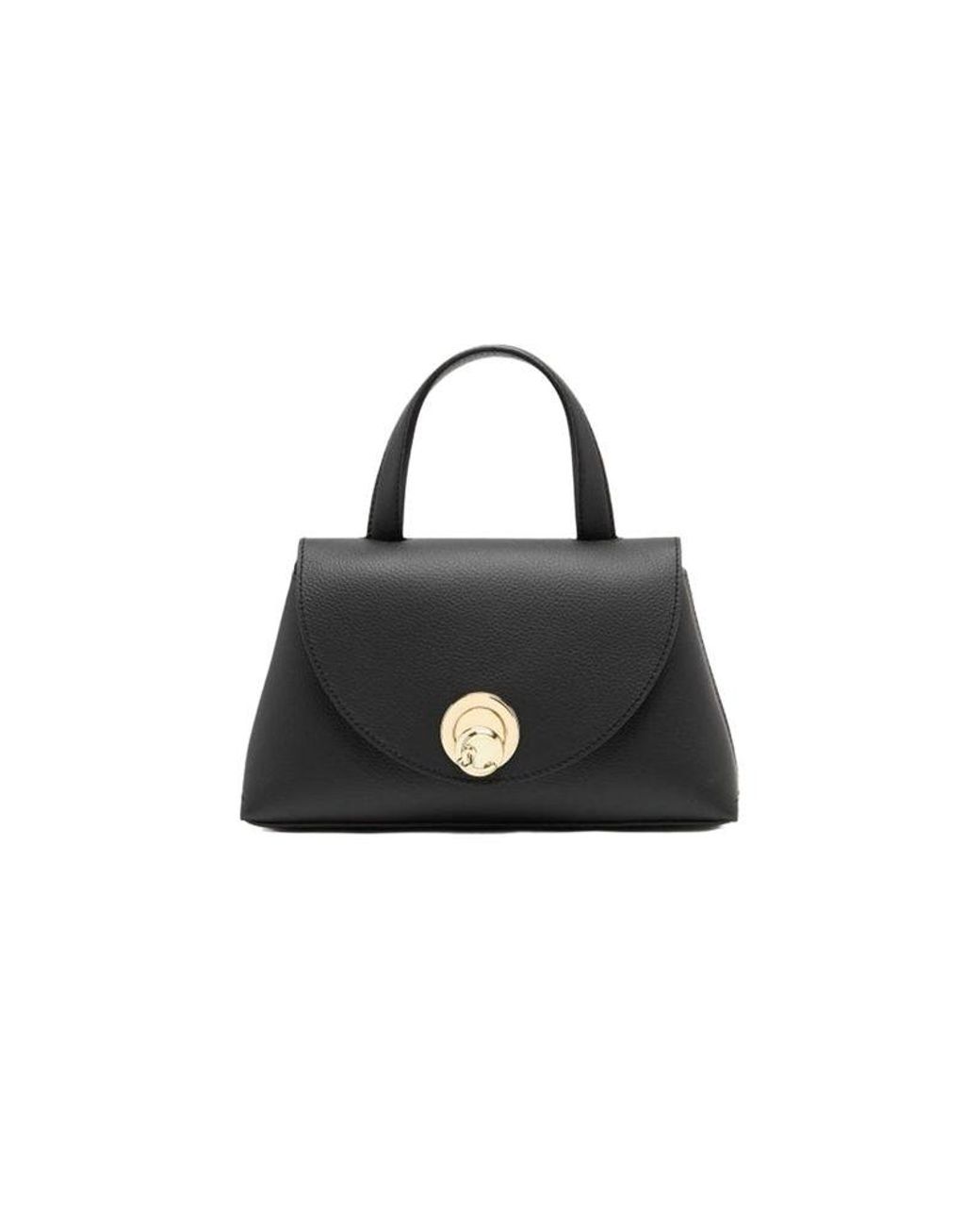 Coccinelle Black Coccinelle Textured Bovine Leather Top Handle Bag