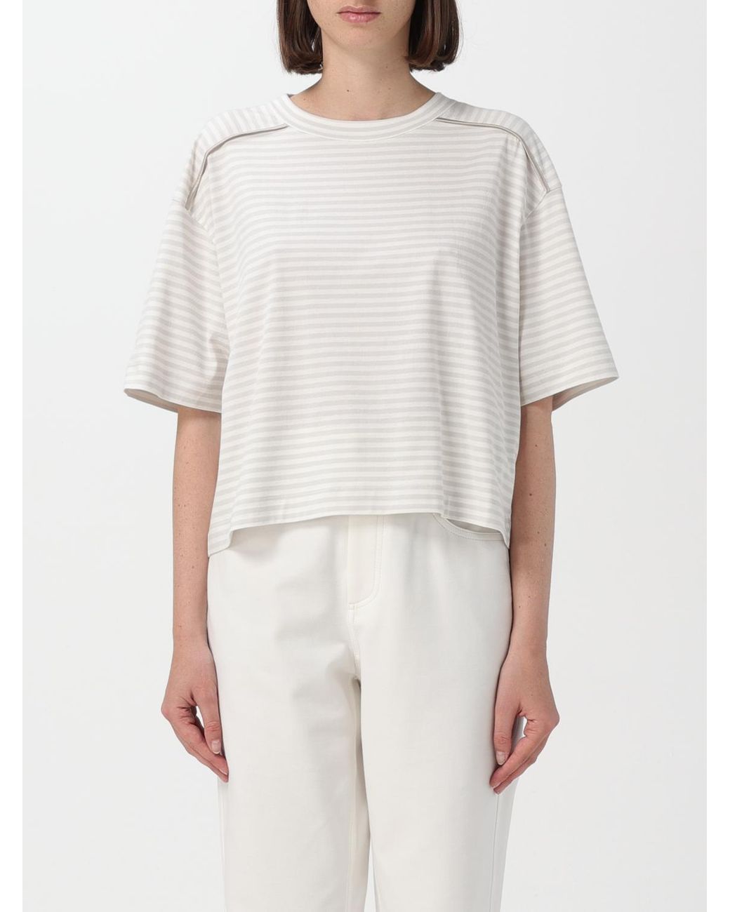 Brunello Cucinelli White Light Boxy Shirt