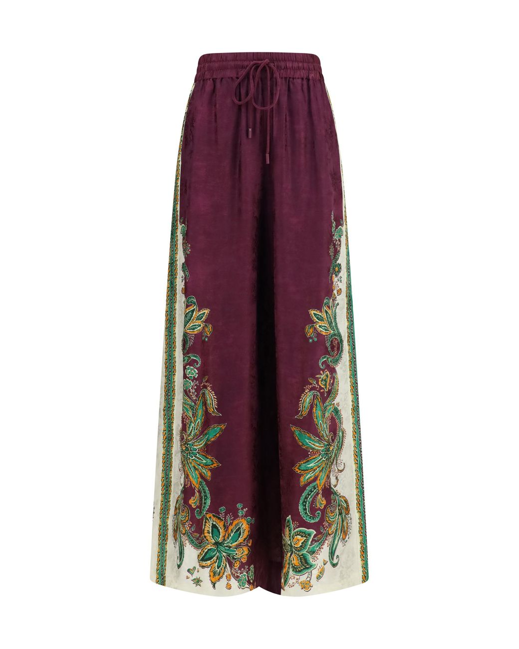 ALÉMAIS Purple Ruthie Pants Viscose; Silk