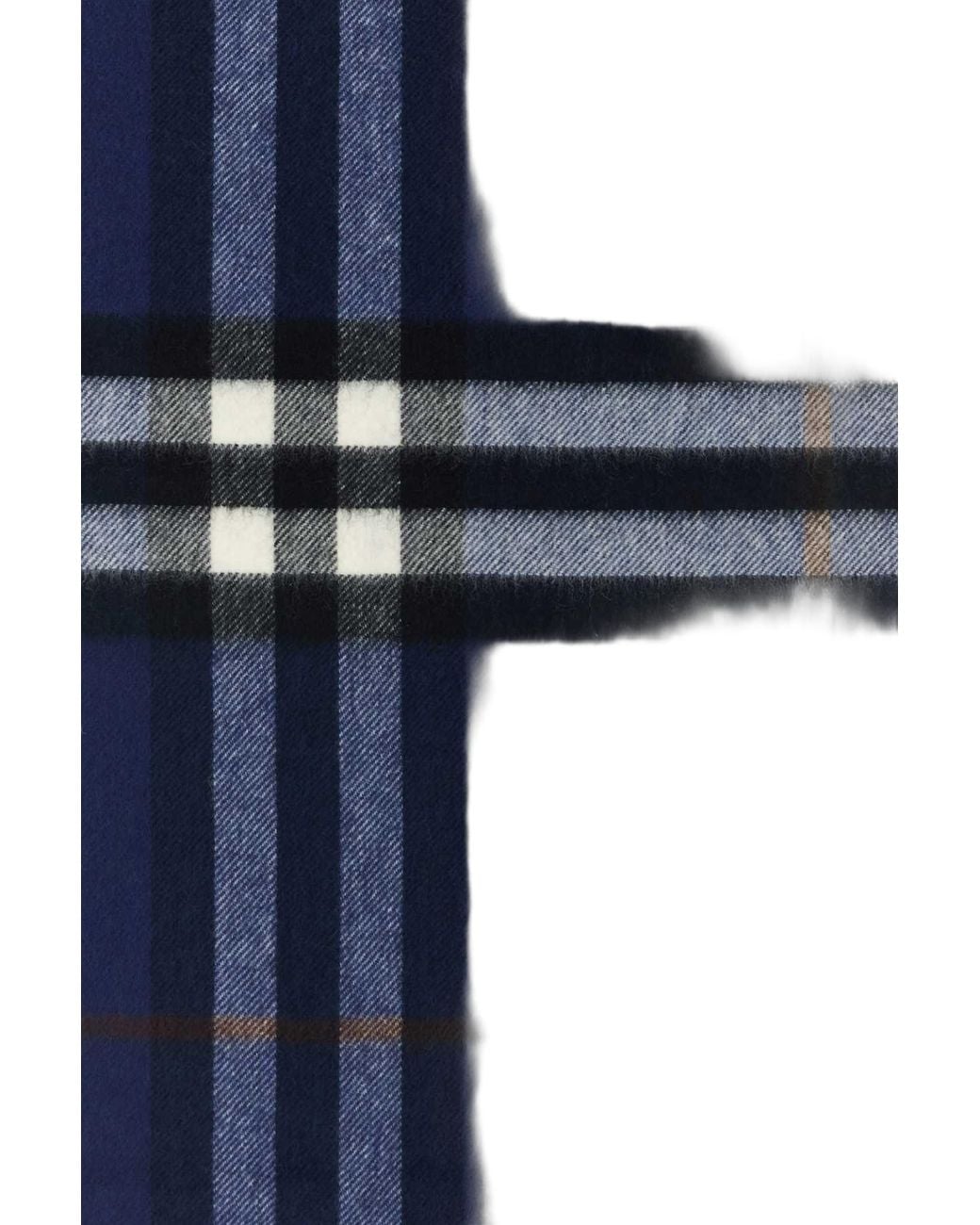 Burberry Blue Burberry Striped Cashmere Scarf