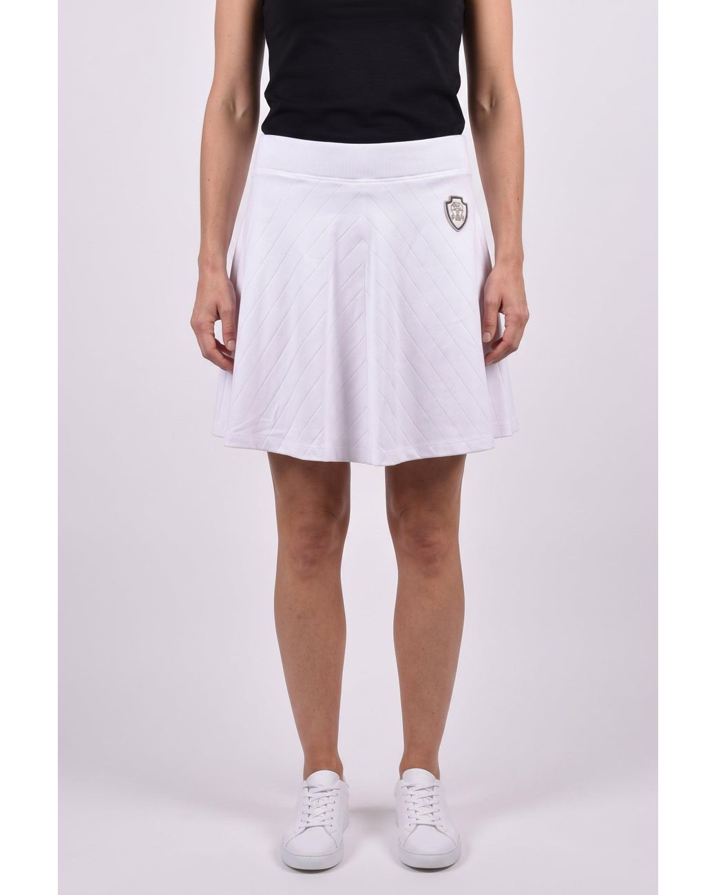 Brunello Cucinelli White Flared Cotton Skirt