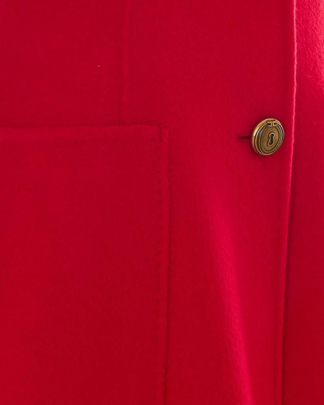 Elisabetta Franchi Red Passion Wool Double-Faced Belted Coat