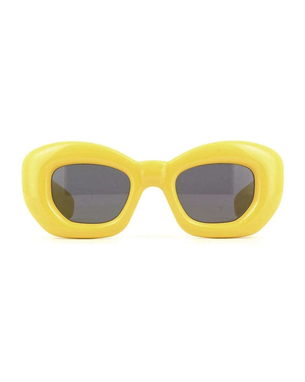Loewe Yellow Lw40117I 39A Shiny- Cat Eye Sunglasses