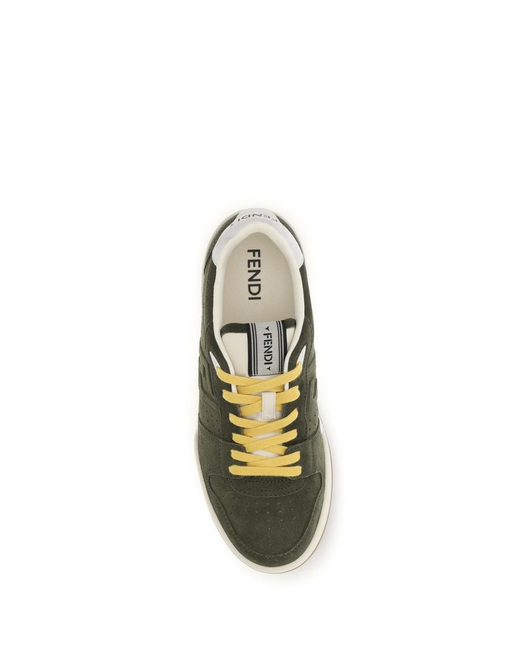 Fendi Green Suede Sneakers Match Moss--Dark//Dark Upper: Suede; Sole: Rubber for men