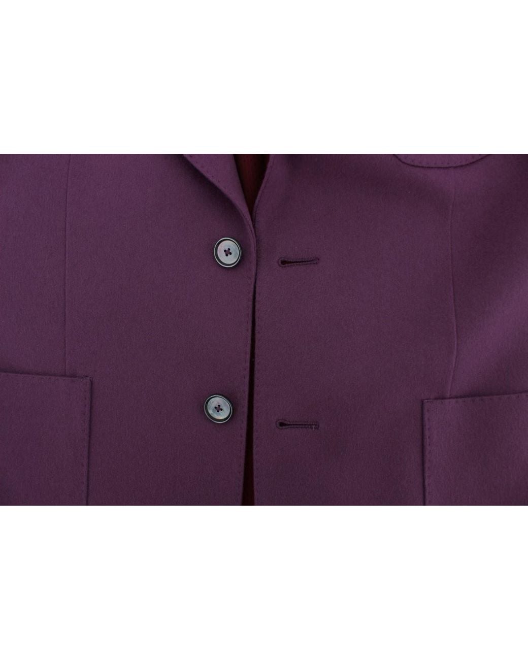 Dolce & Gabbana Purple Cashmere Slim Fit Blazer Jacket for men