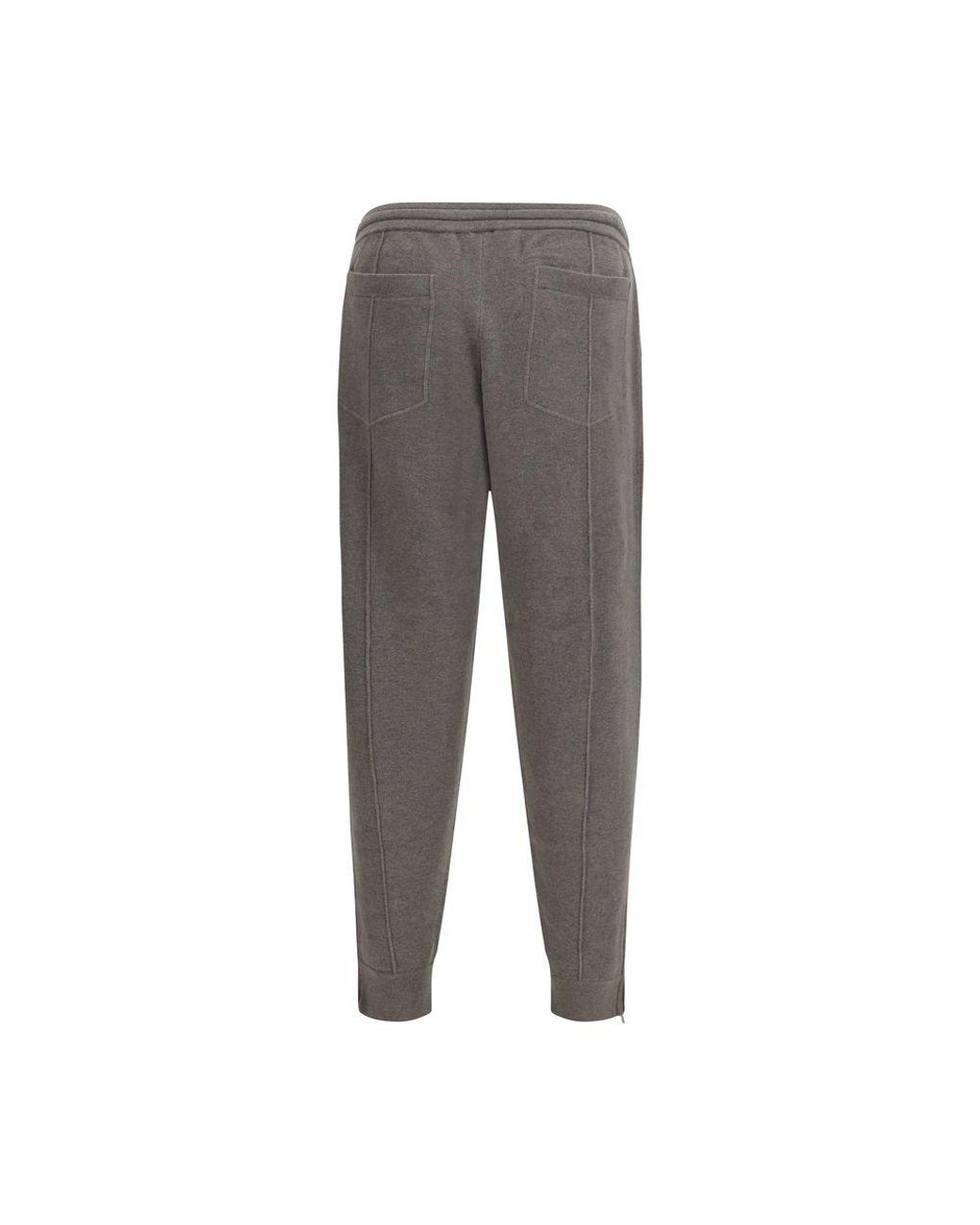 Brunello Cucinelli Gray Cashmere Athletic Pants for men