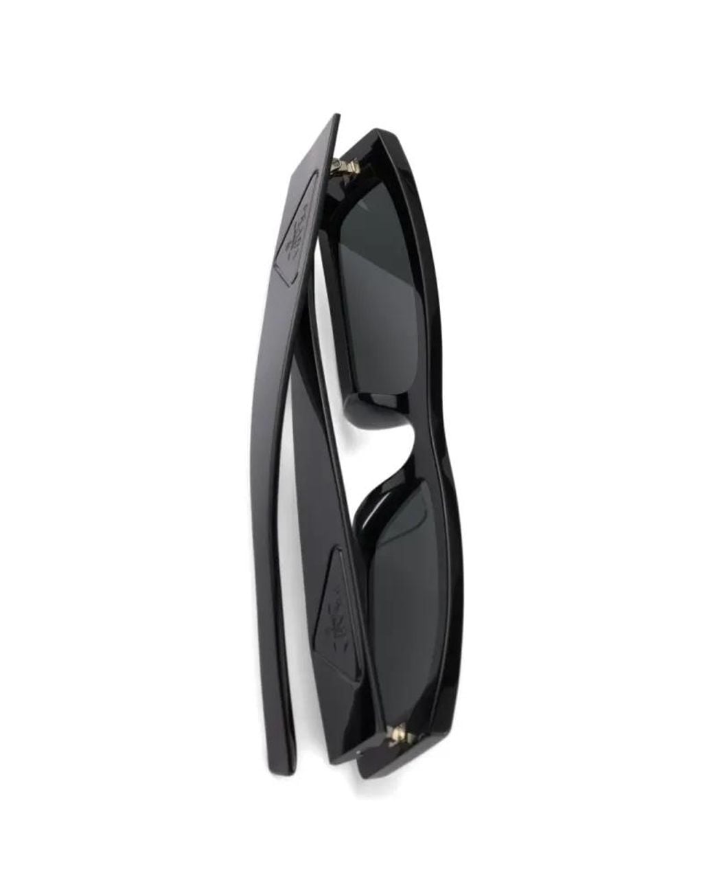 Prada Gray Sunglasses With Triangle Logo for men
