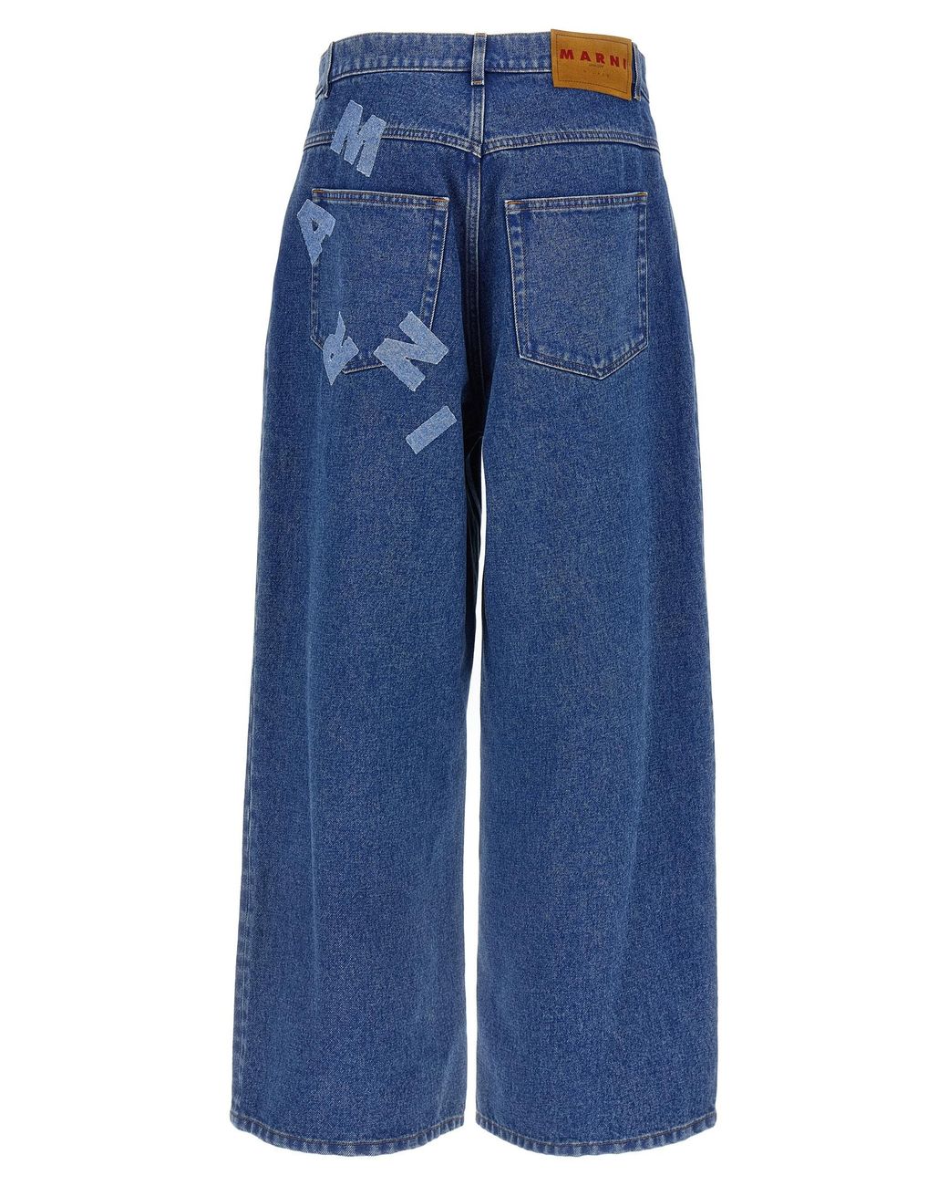 Marni Blue Low Waist Wide Leg Denim Jeans for men