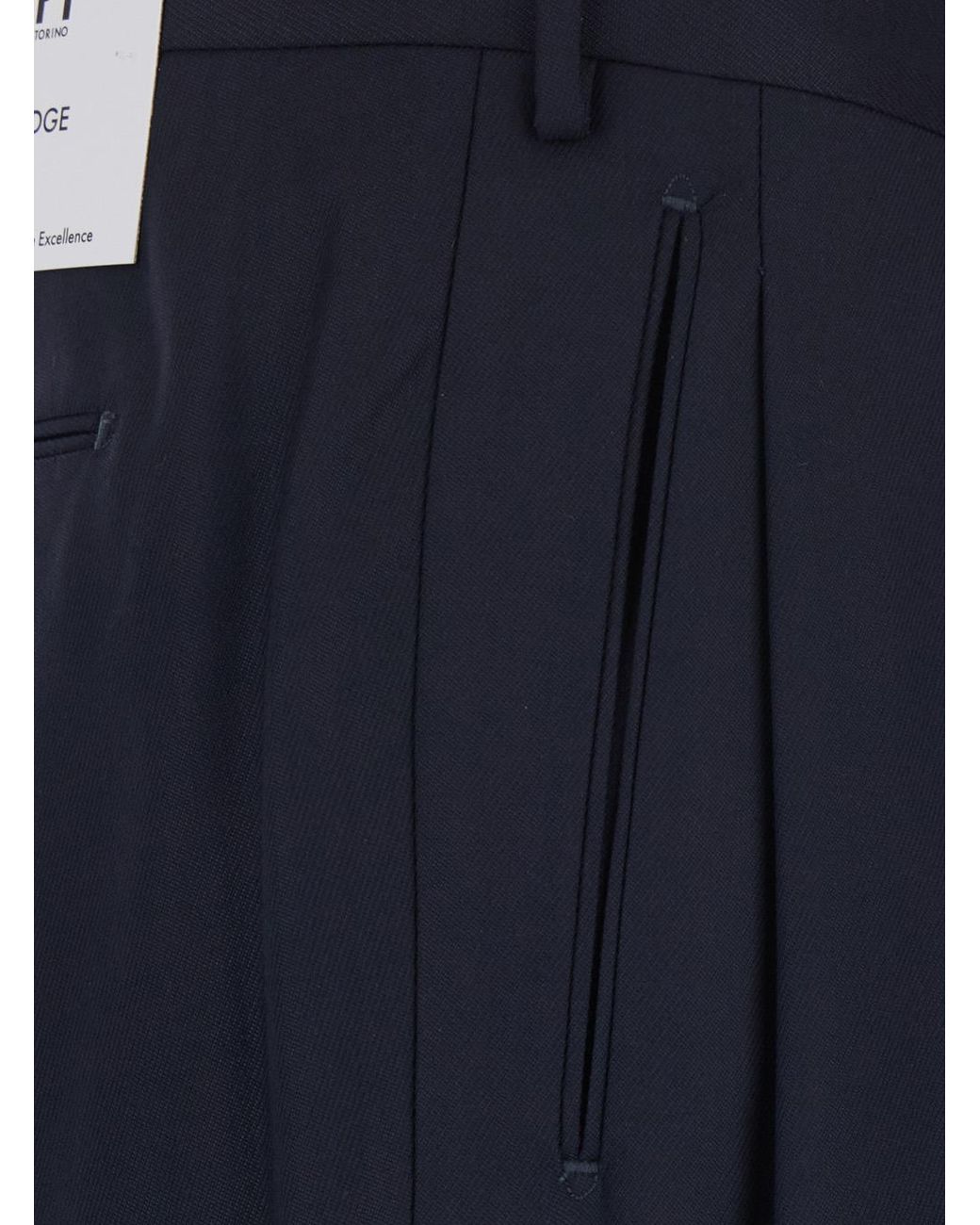 PT Torino Blue Trousers Tech Fabric for men