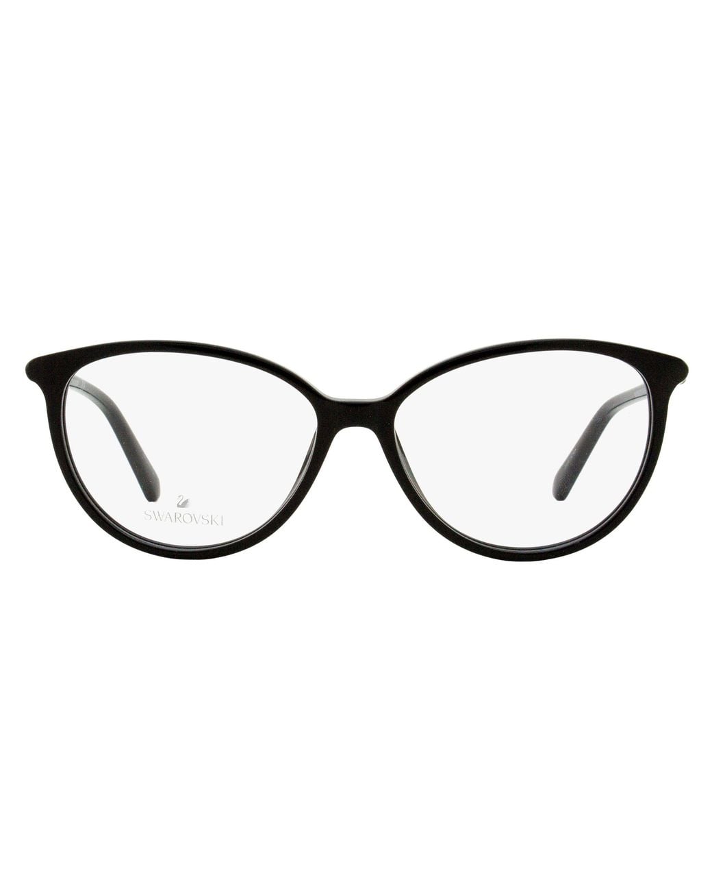 Swarovski Black Modern Oval Eyeglasses Sk5385 001 54Mm Plastic (Acetate)