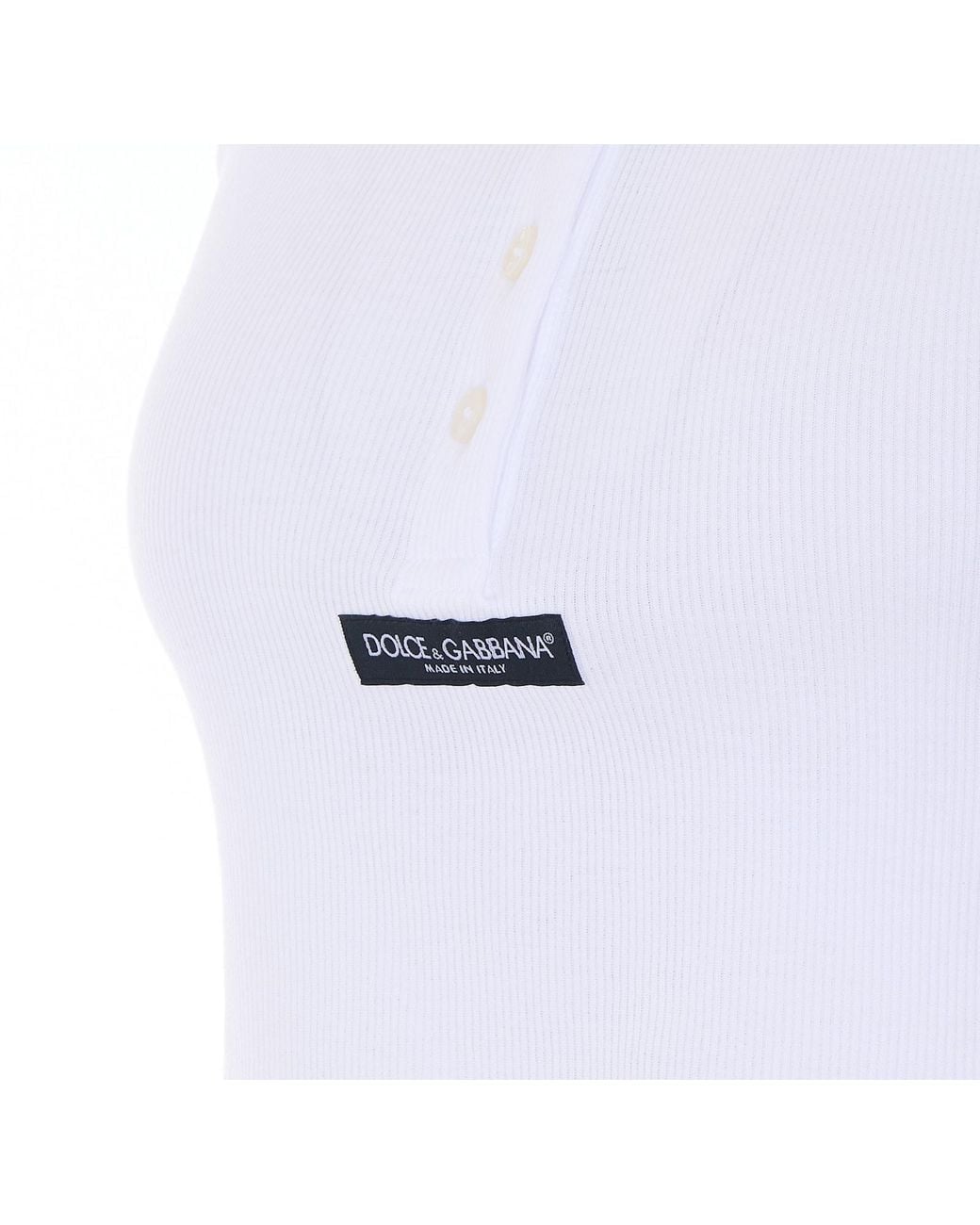 Dolce & Gabbana White Logo Cropped Tank Top