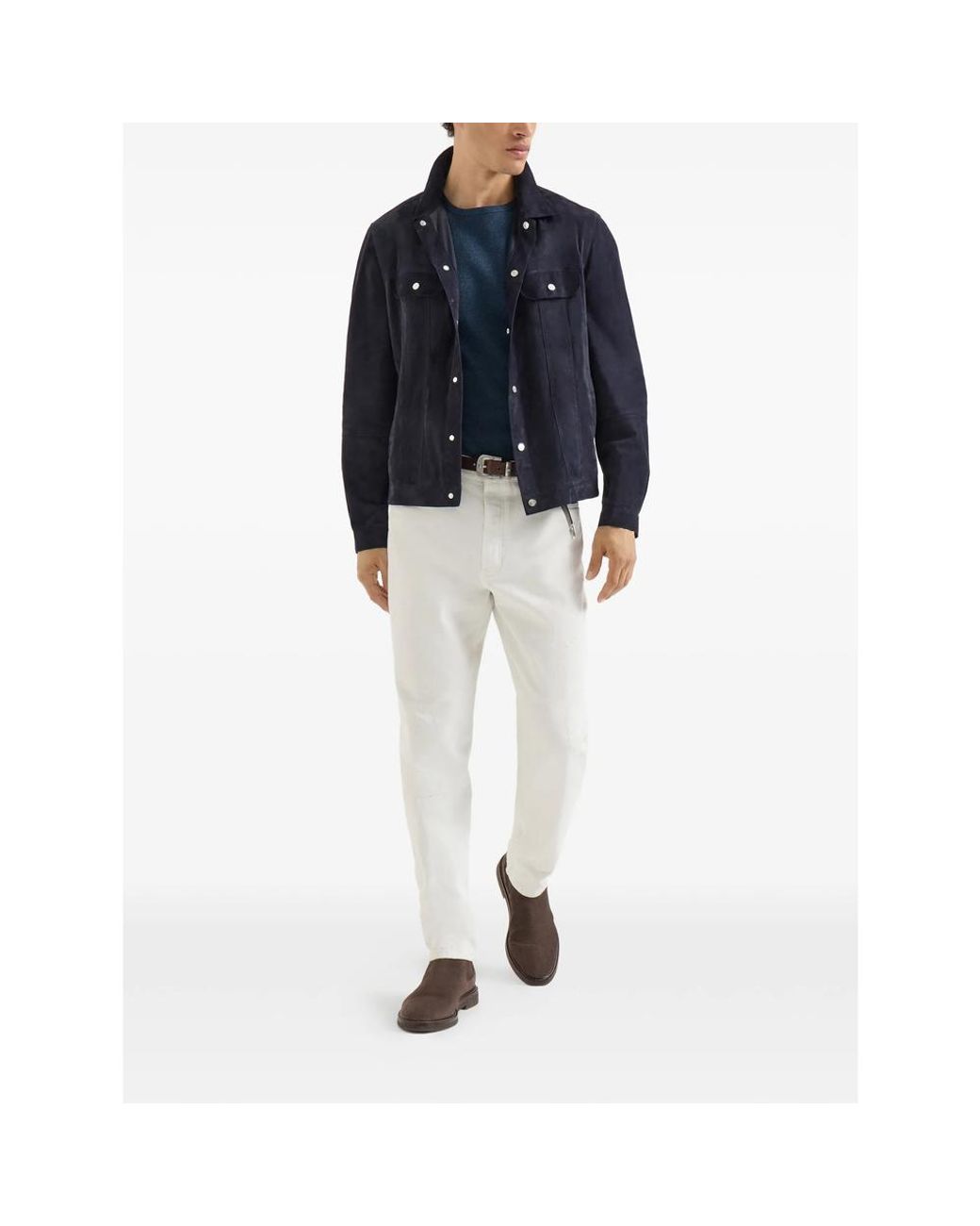 Brunello Cucinelli Blue T-Shirts & Vests for men