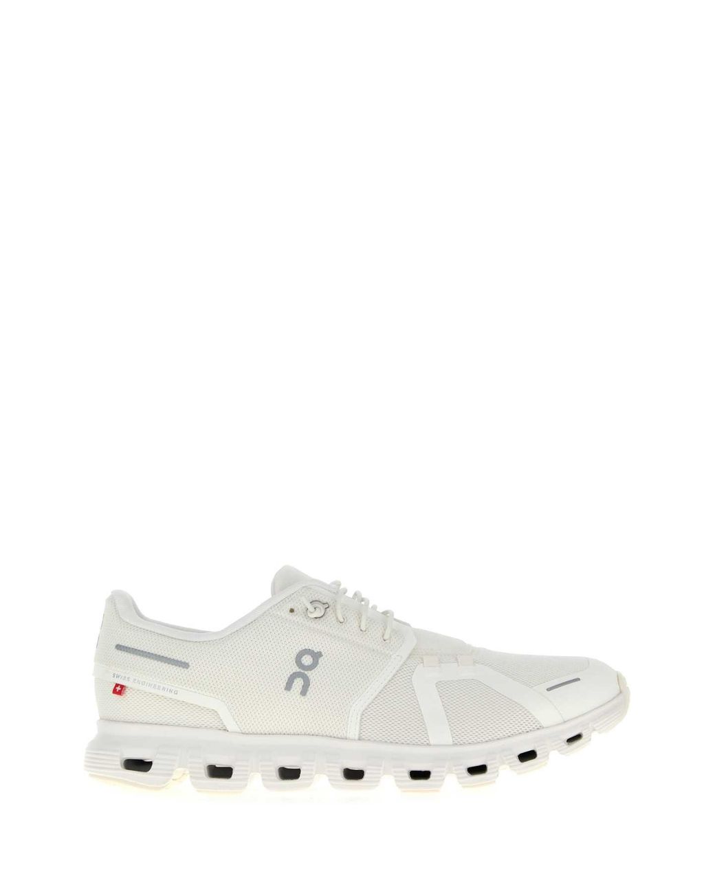 On Shoes White Mesh Cloud 6 Sneakers for men