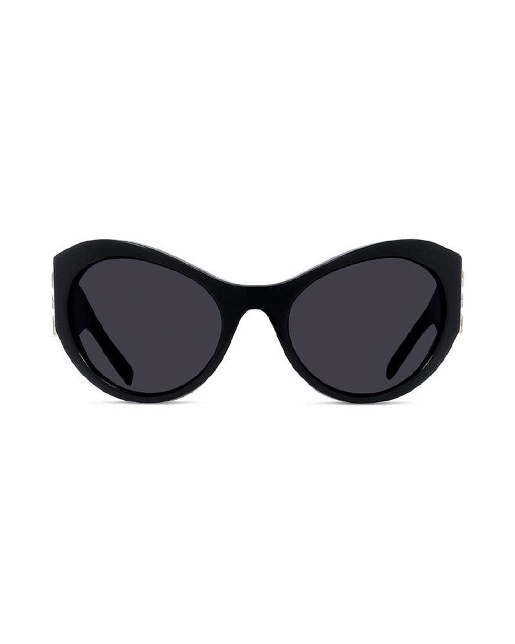 Givenchy Black Sunglasses Oval Full Rim, Shiny- Frame And Lens Gv40073I01A