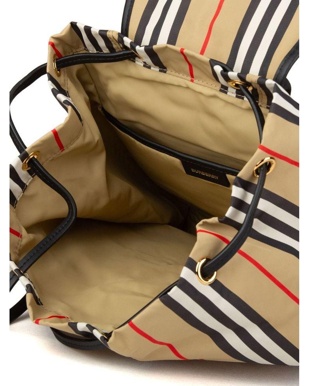 Burberry White Backpack Polyamide (Nylon)