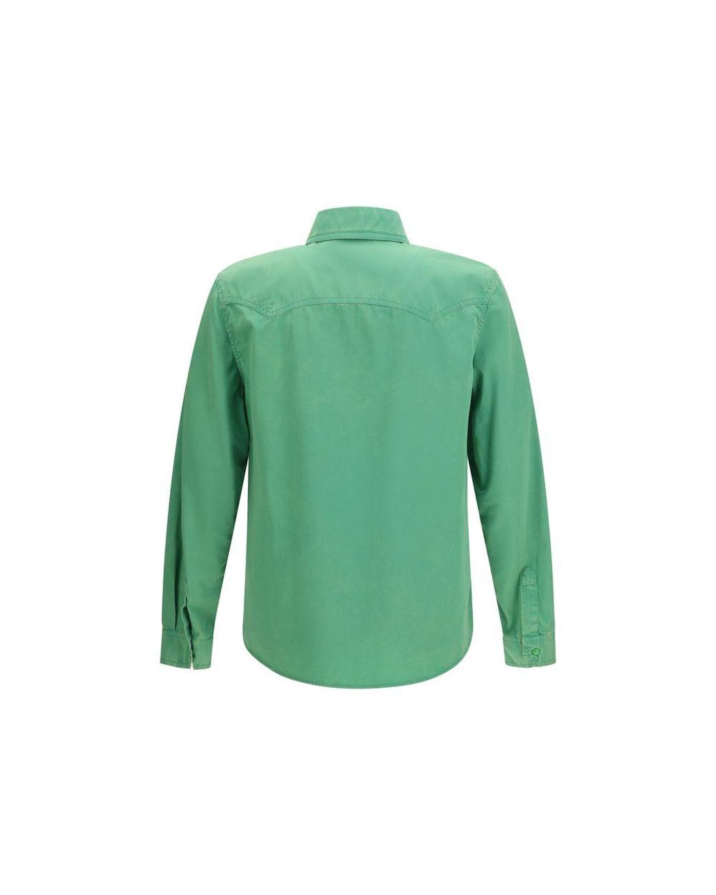 Versace Green Bicolor Cotton Shortsleeve Shirt for men