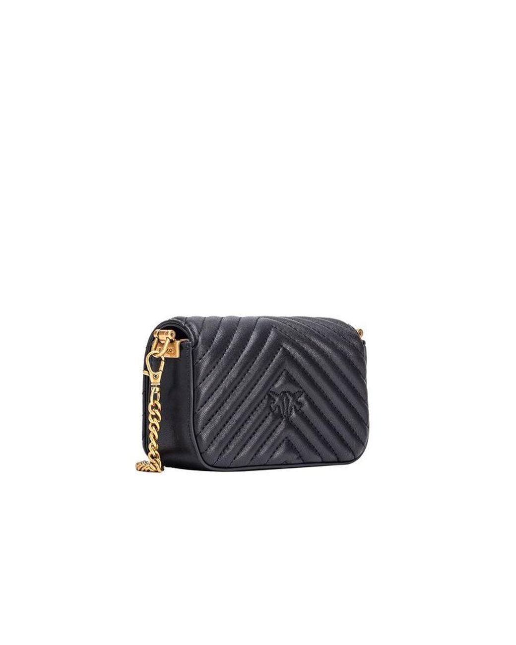 Pinko Blue Crossbody Bag Sheep Leathe Crossbody-Bags