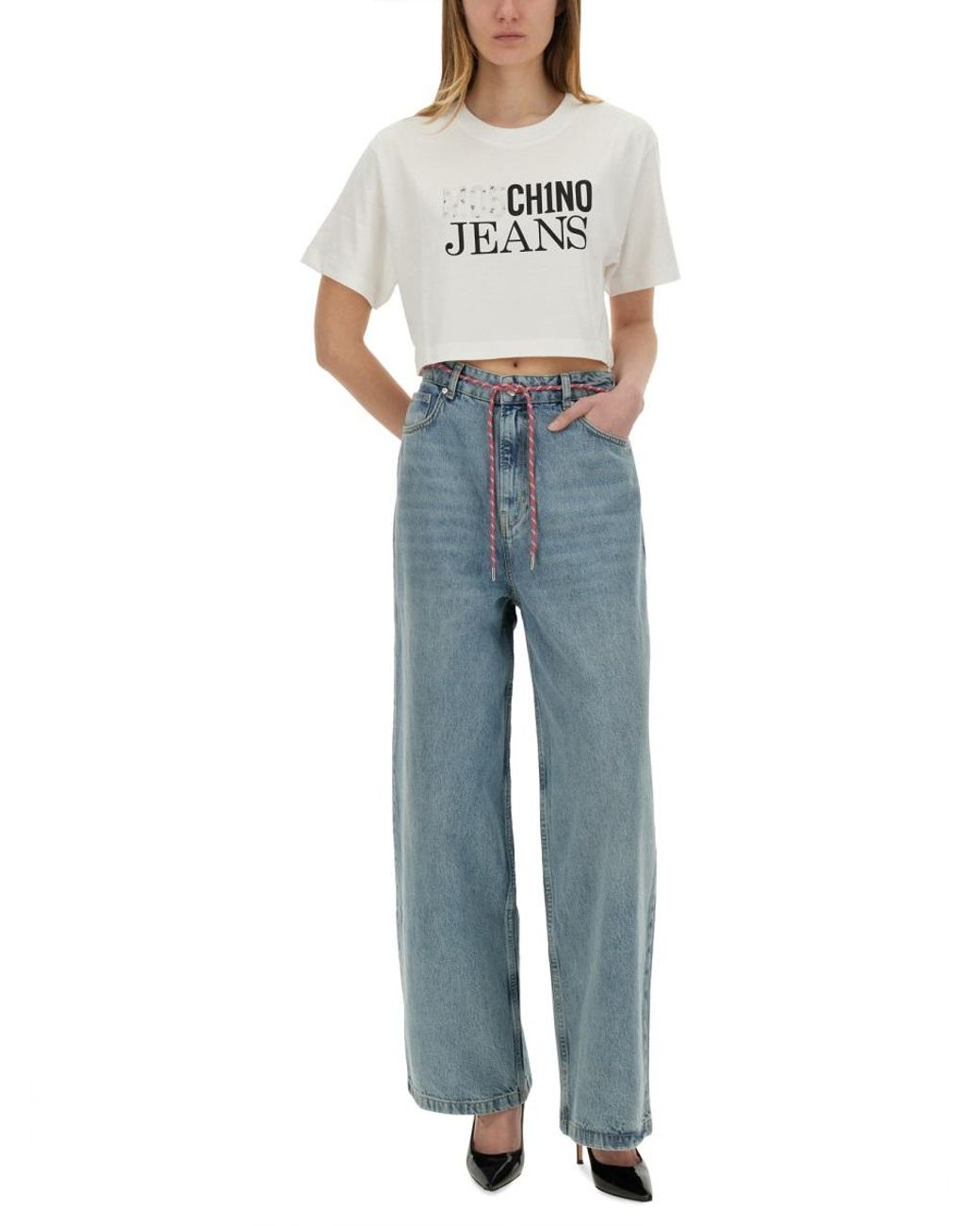 Moschino Blue Moschino Wide Fit Jeans