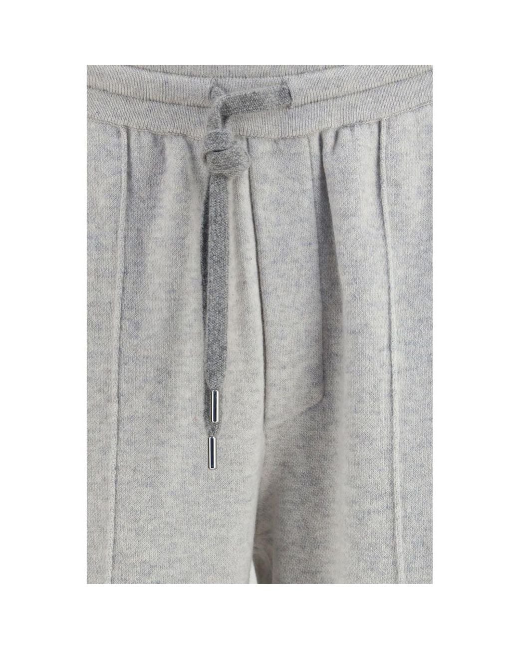 Brunello Cucinelli Gray Cashmere Casual Pants for men