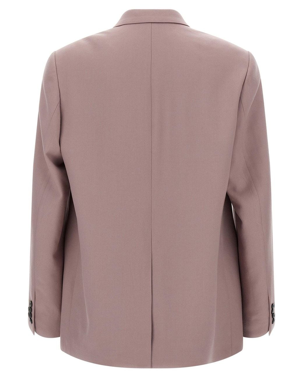 Dries Van Noten Purple Double-Breasted Wool Blazer