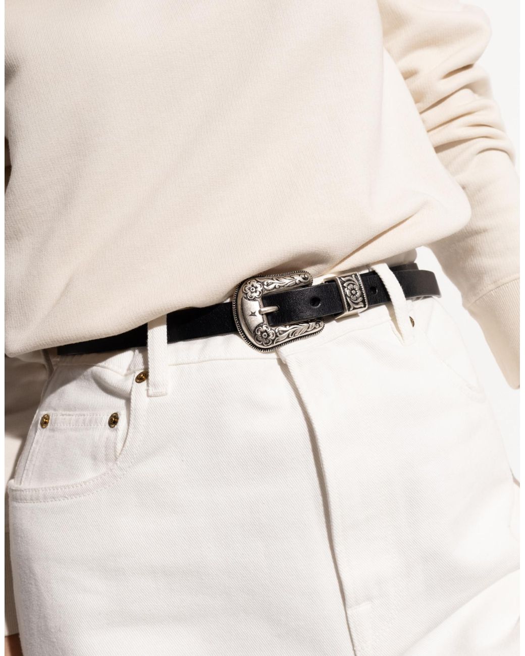 Golden Goose Deluxe Brand Black New Hip Lace Belt Accessories