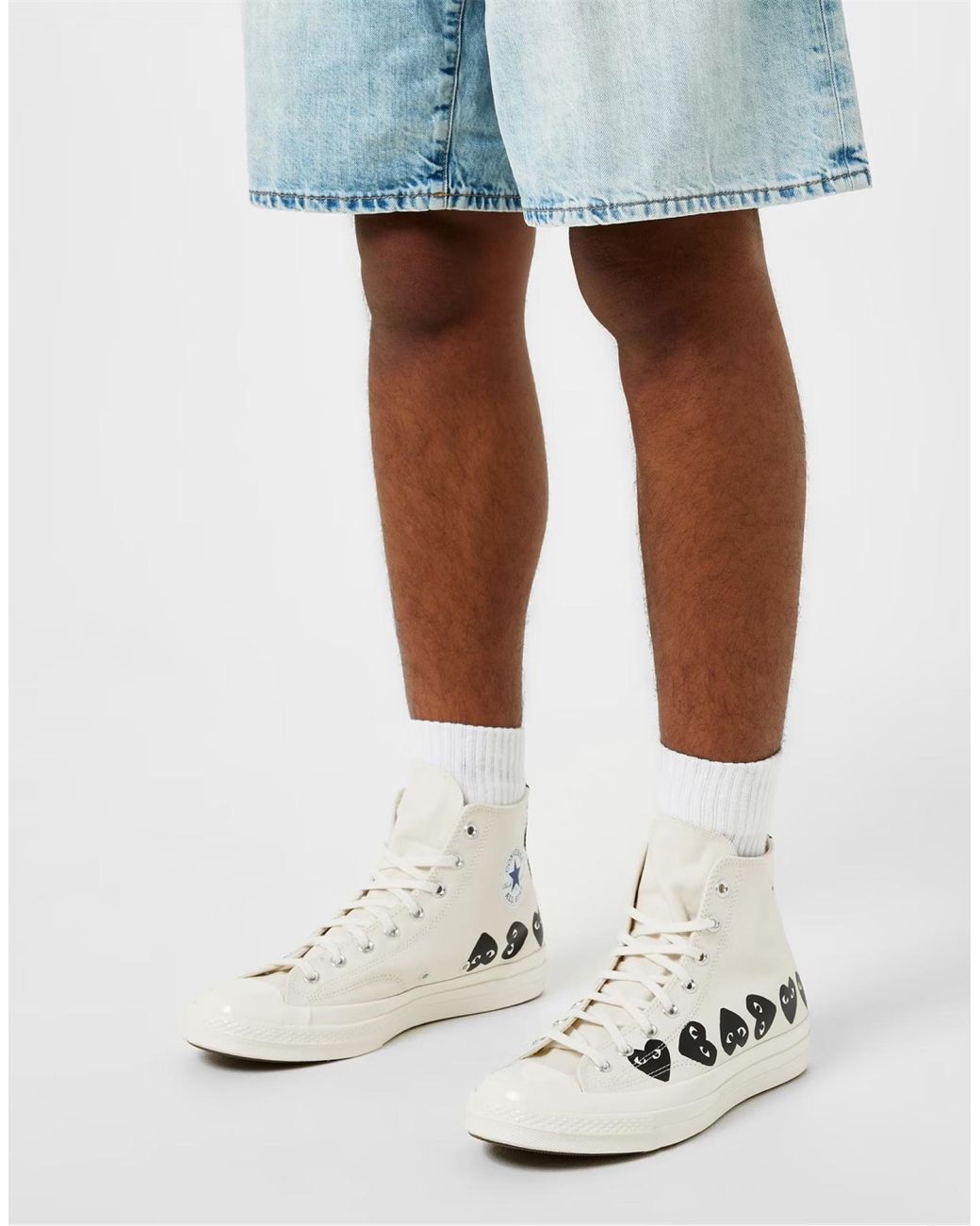 Comme des Garçons White Comme Des Garã§Ons Play X Converse Chuck 70 Hi Sneakers Shoes for men