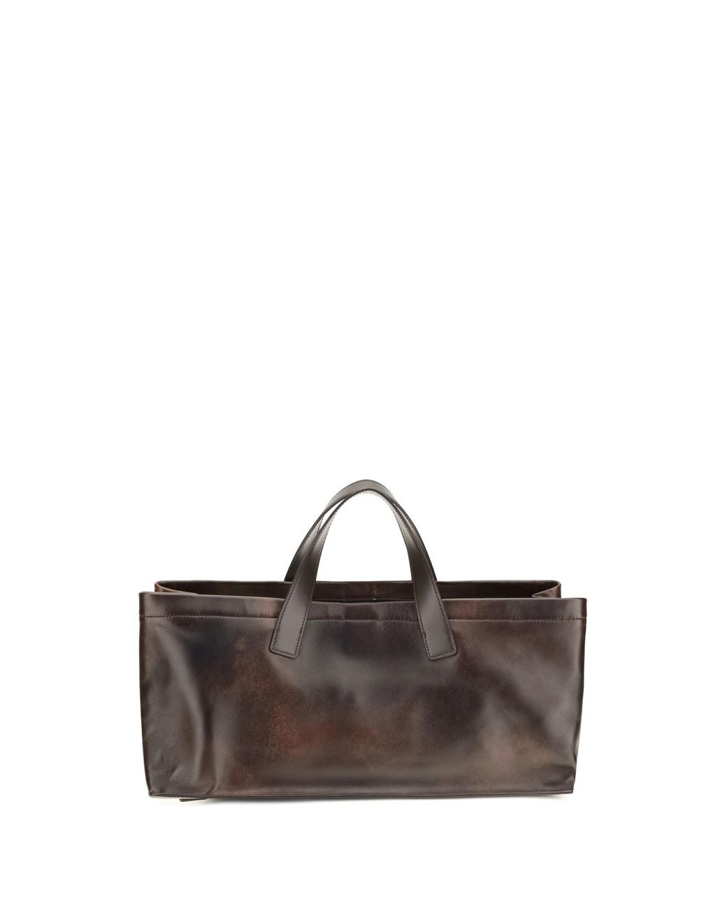 Staud Brown Port Tote Handbag Lamb Ovis Aries Handbags