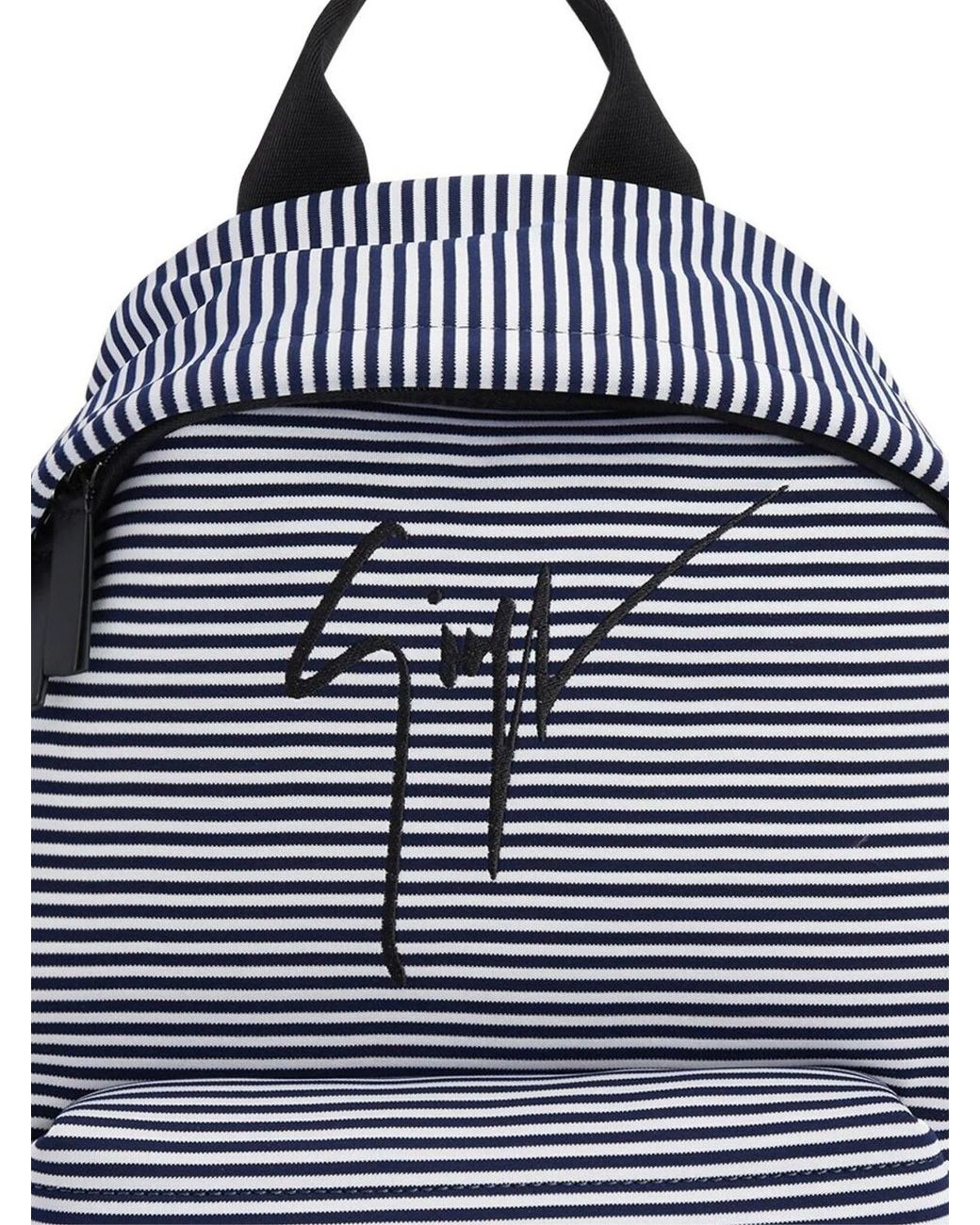 Giuseppe Zanotti Blue Signature Logo Mini Backpack 26X13X9 Cm for men