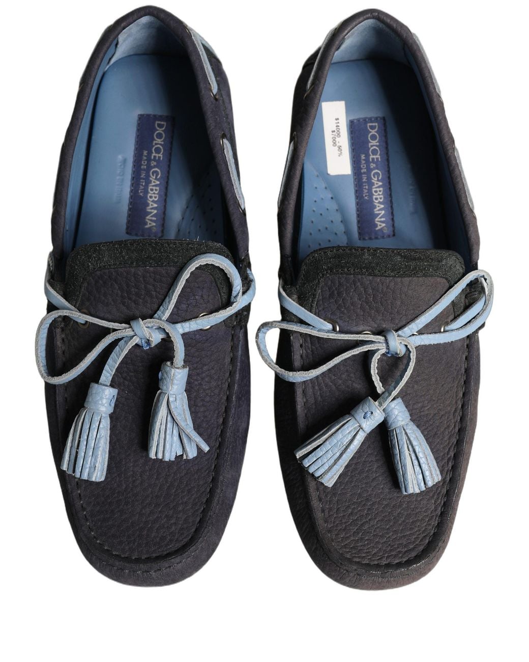 Dolce & Gabbana Black Suede Leather Tassel Loafers Shoes Calf for men