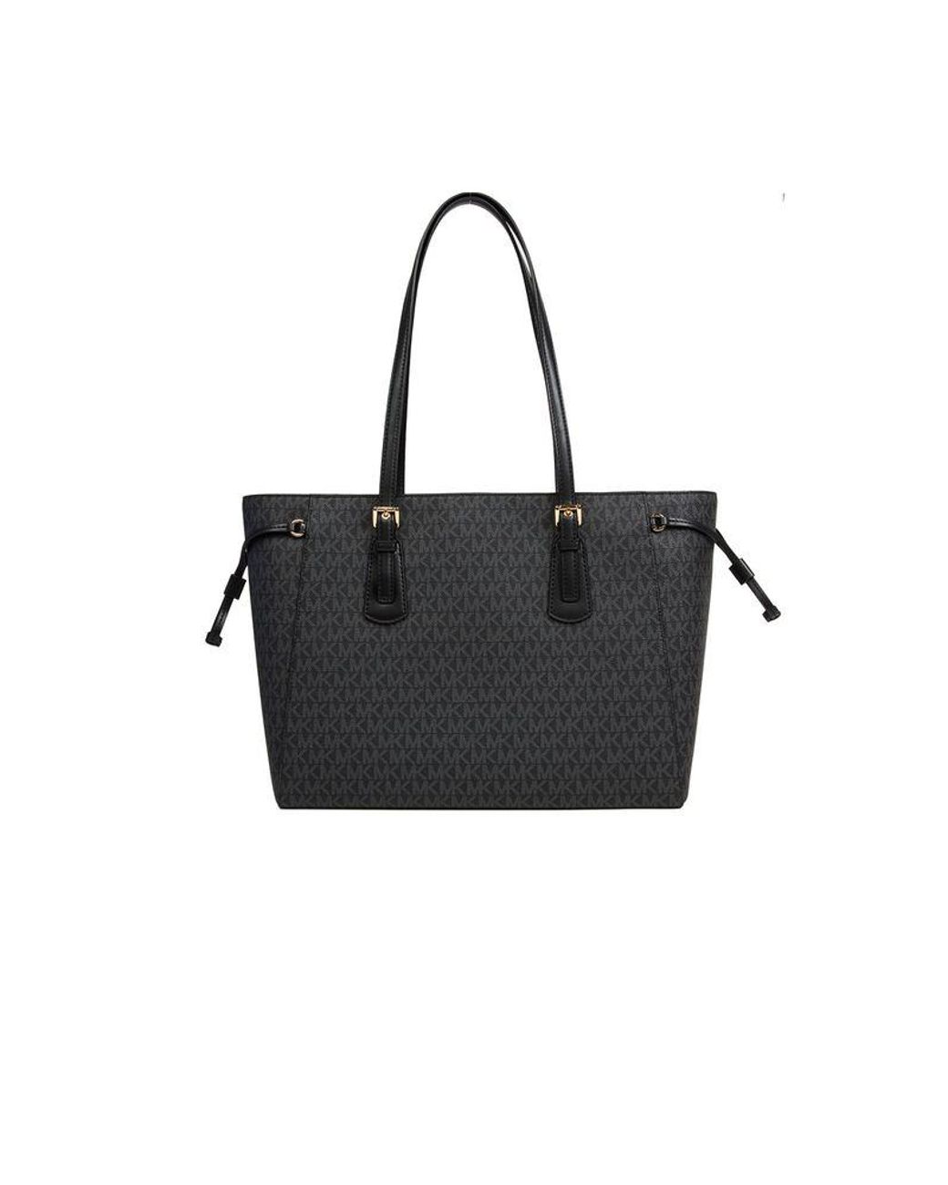 Michael Kors Black Tote Bag Polyvinyl Chloride Tote-Bags