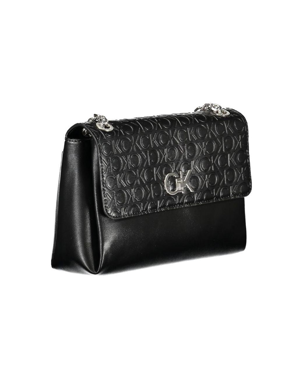 Calvin Klein Black Nero Polyester Handbag