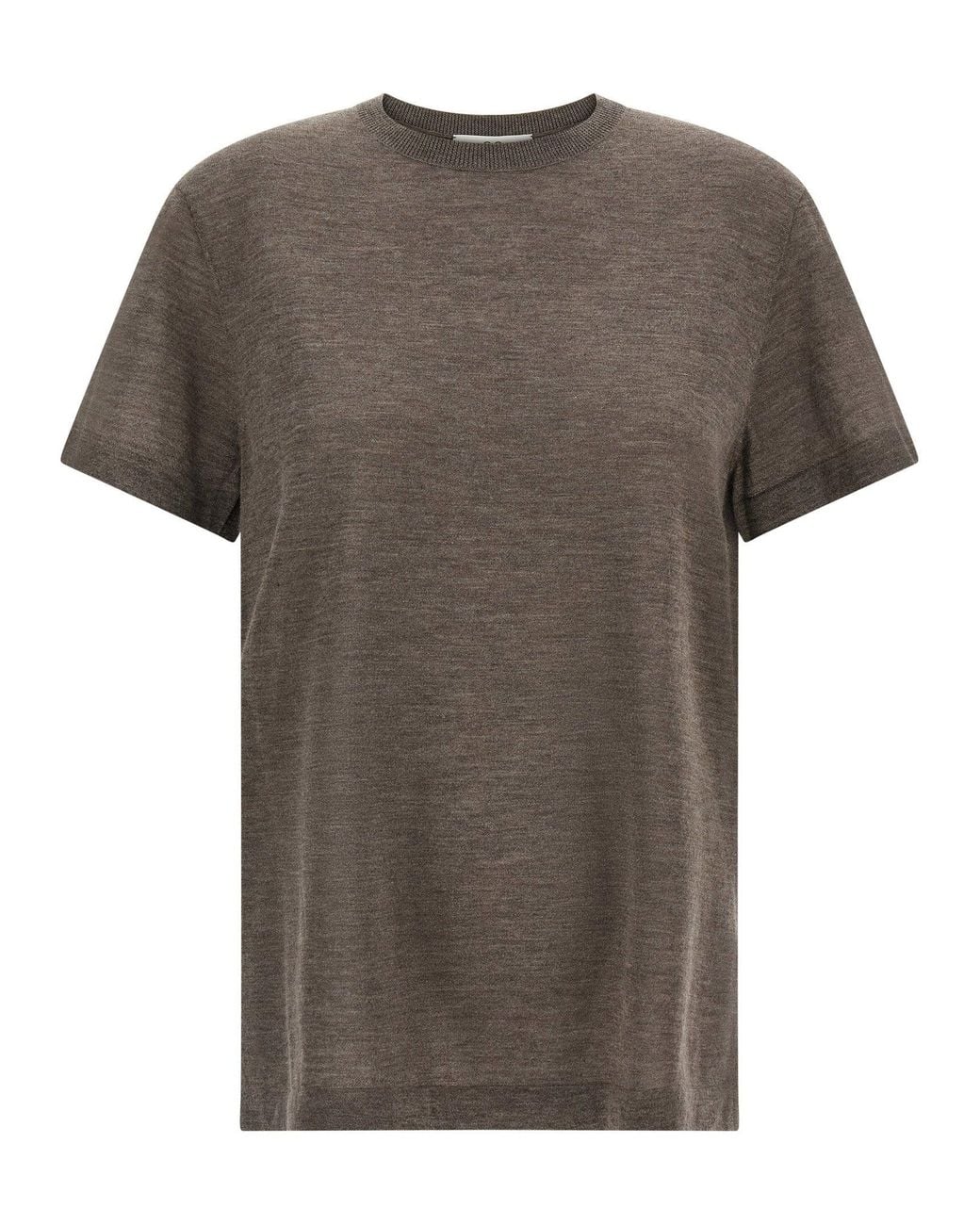 Co. Cashmere Knit T-Shirt in Gray | Lyst