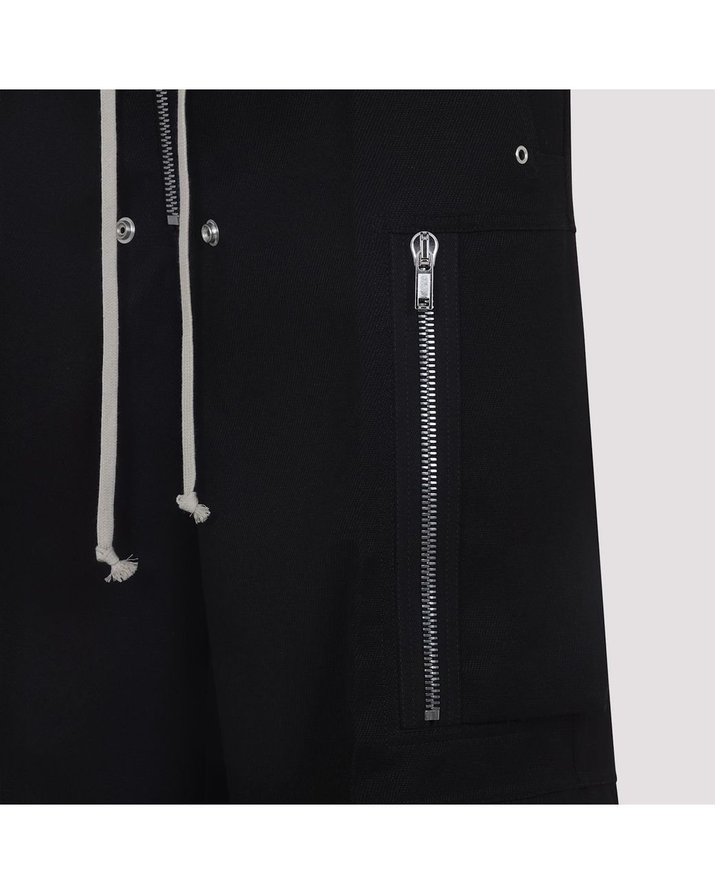 Rick Owens Black Wool Cargobelas Pants for men