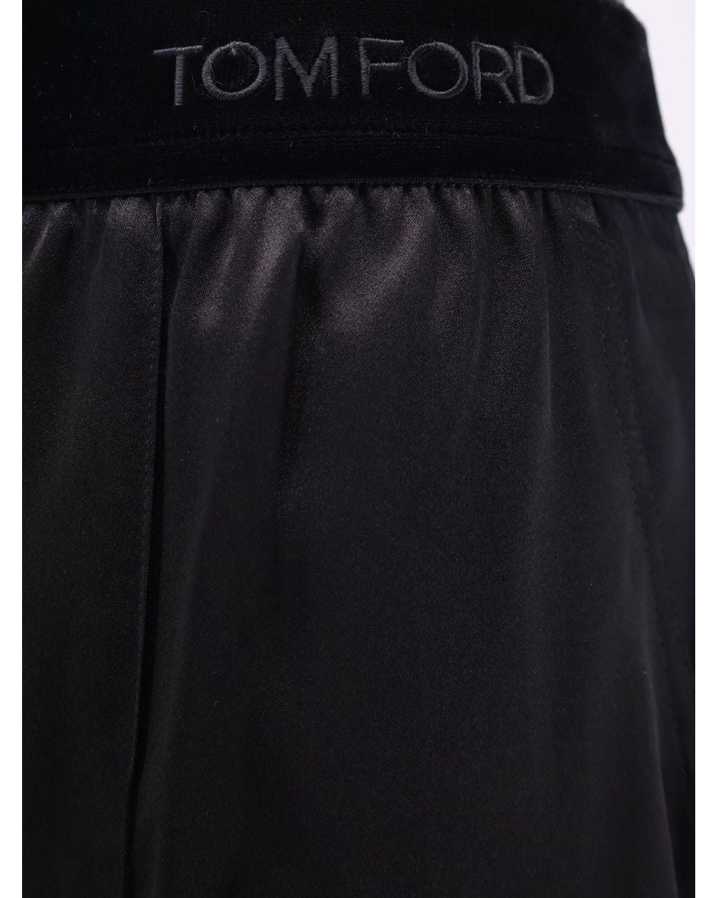 Tom Ford Black Pyjamas Stretch Satin Trousers