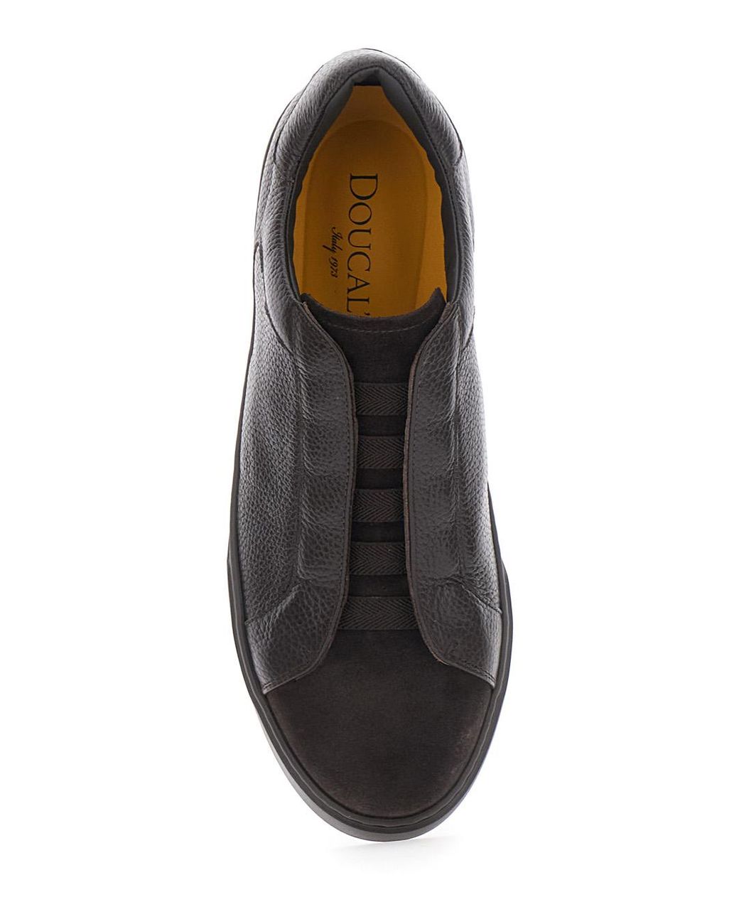 Doucal's Black Sneakers Spencer Calfskin Calf Trainers for men