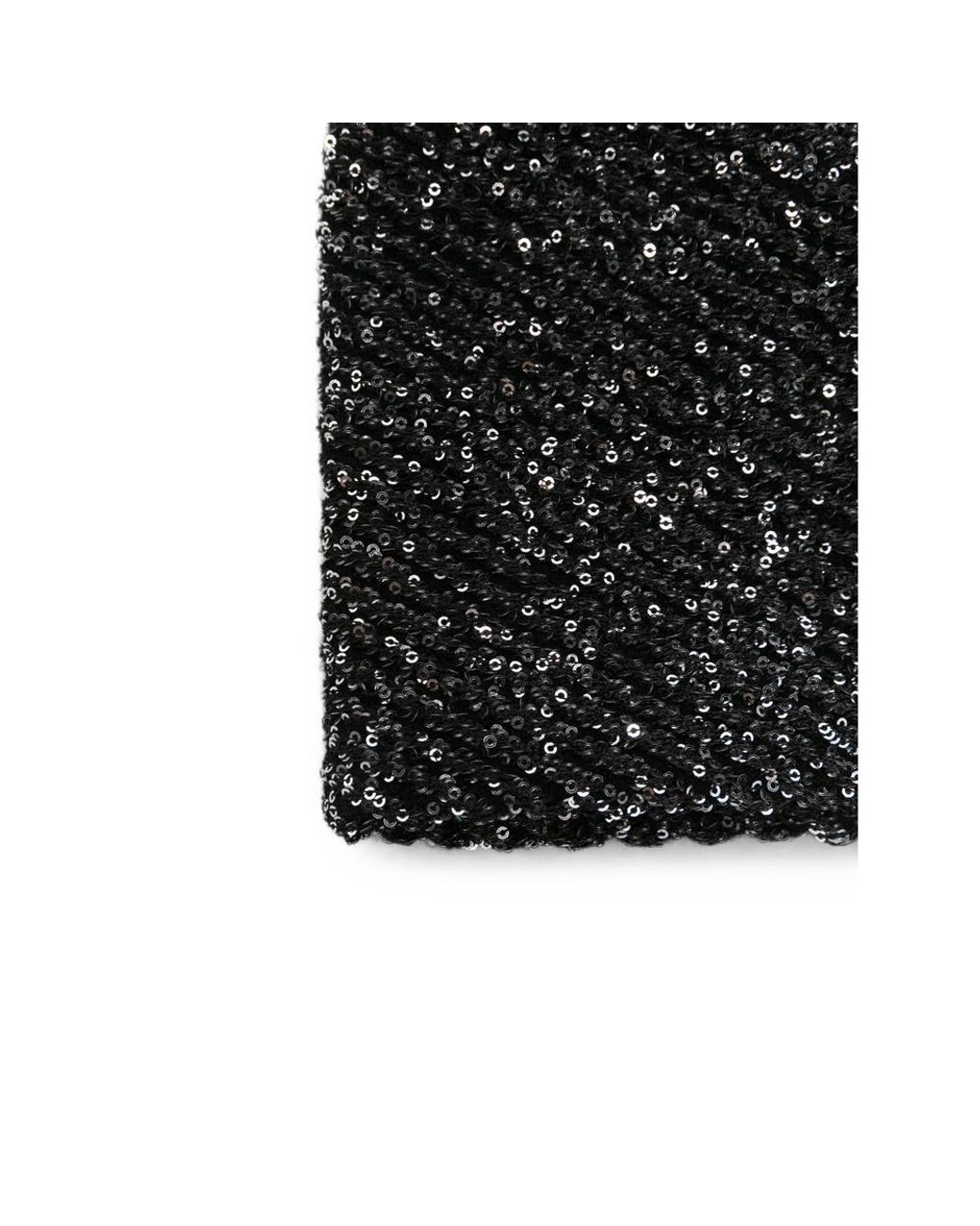 Maison Michel Black Sequin-Embellished Logo-Plaque Beanie Hat