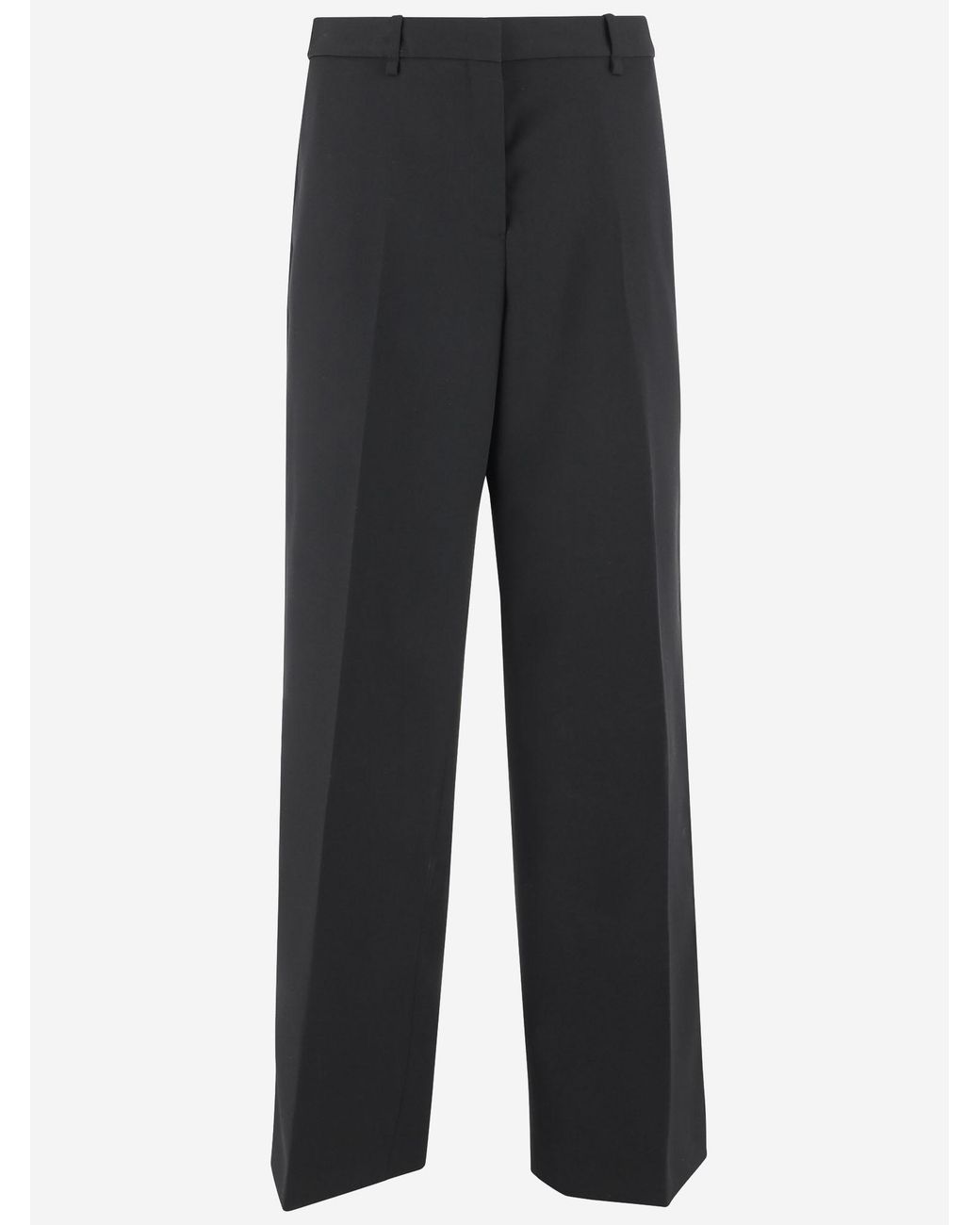 Jil Sander Black Trousers Tailored Wool Gabardine