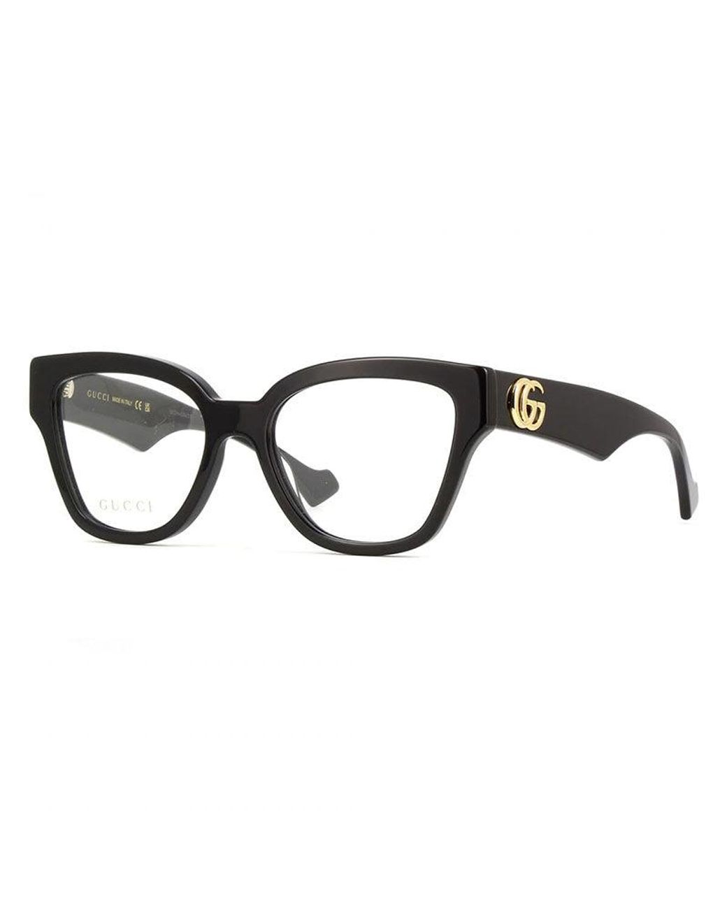 Gucci Black Eyeglasses Cat Eye Full Rim, Frame And Clear Demo Lenses Lens Gg1424O005 Sunglasses