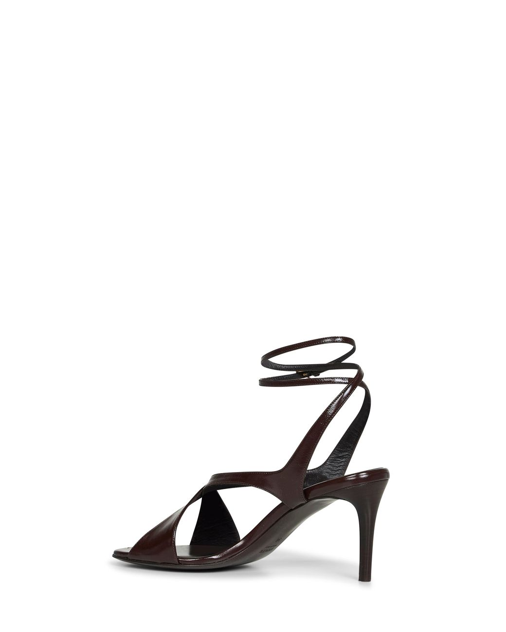 Khaite White Dark Glazed Leather Sandals
