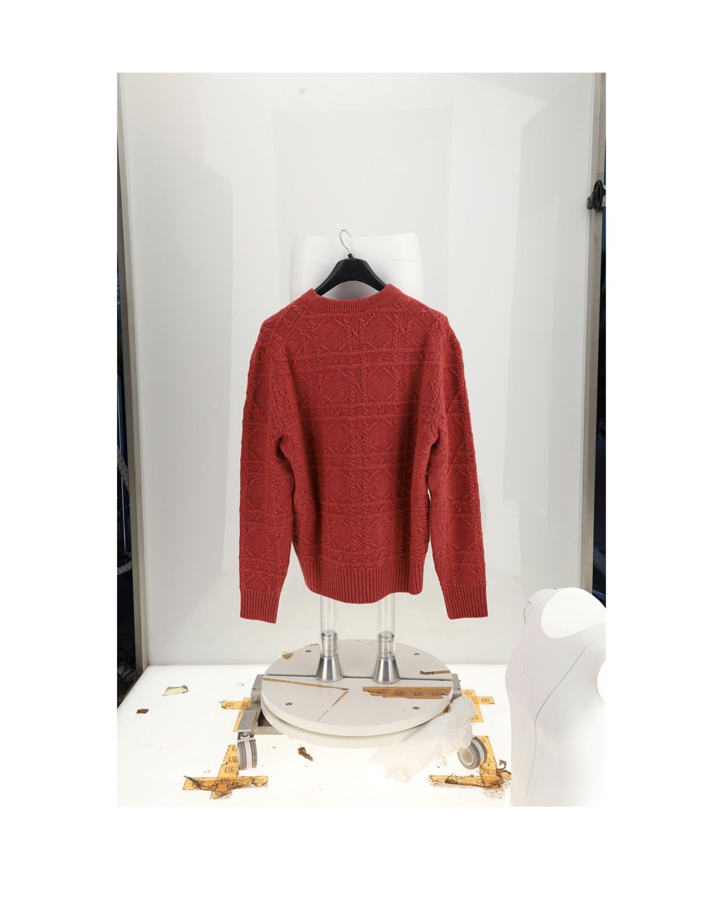 Dior Red Cashmere Sweater Cannage (Capra Hircus) for men