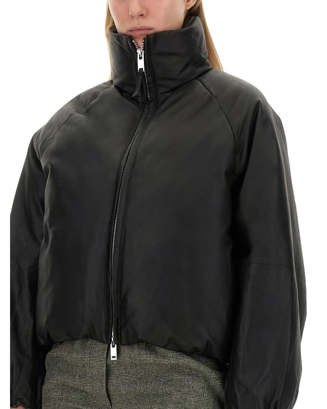 Alysi Black Leather Jacket